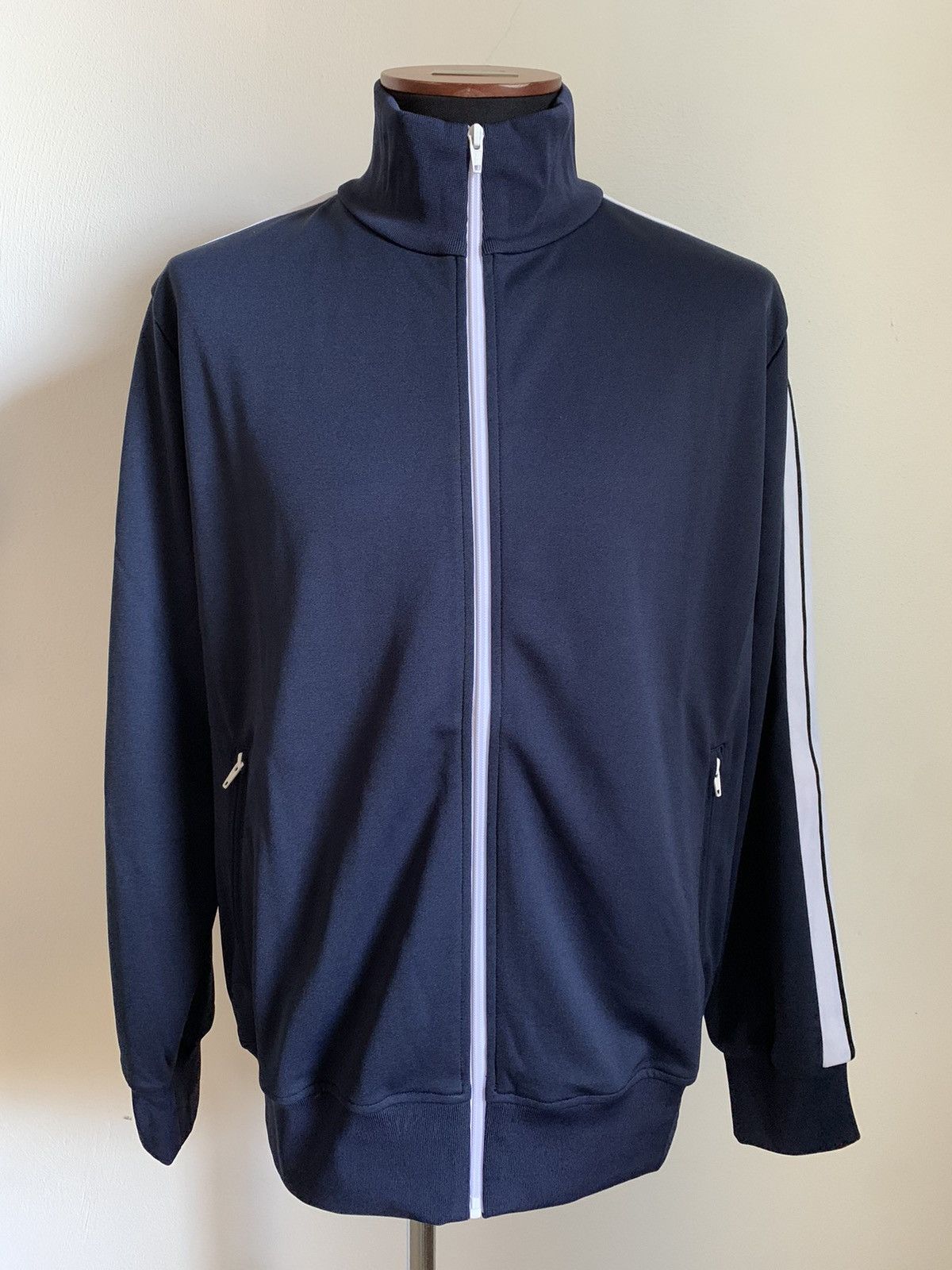 image of Palm Angels Classic Track Jacket in Navy, Men's (Size 2XL)