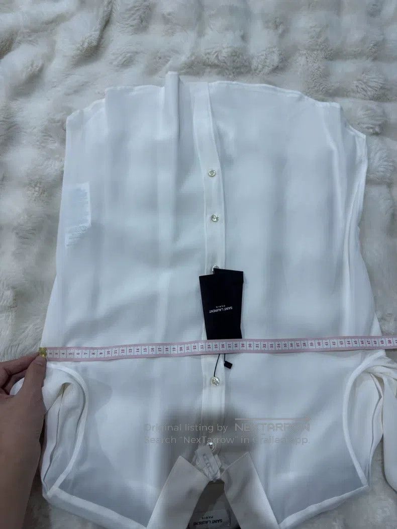 Saint Laurent Paris Saint Laurent Paris Mulberry Silk Shirt Size XS / US 0-2 / IT 36-38 - 6 Thumbnail