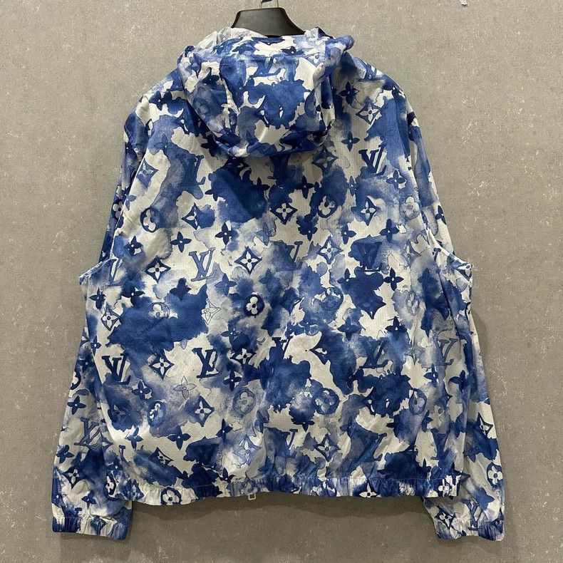 Louis Vuitton Louis Vuitton Blue and white ink full logo slanting zipper Size US M / EU 48-50 / 2 - 2 Thumbnail
