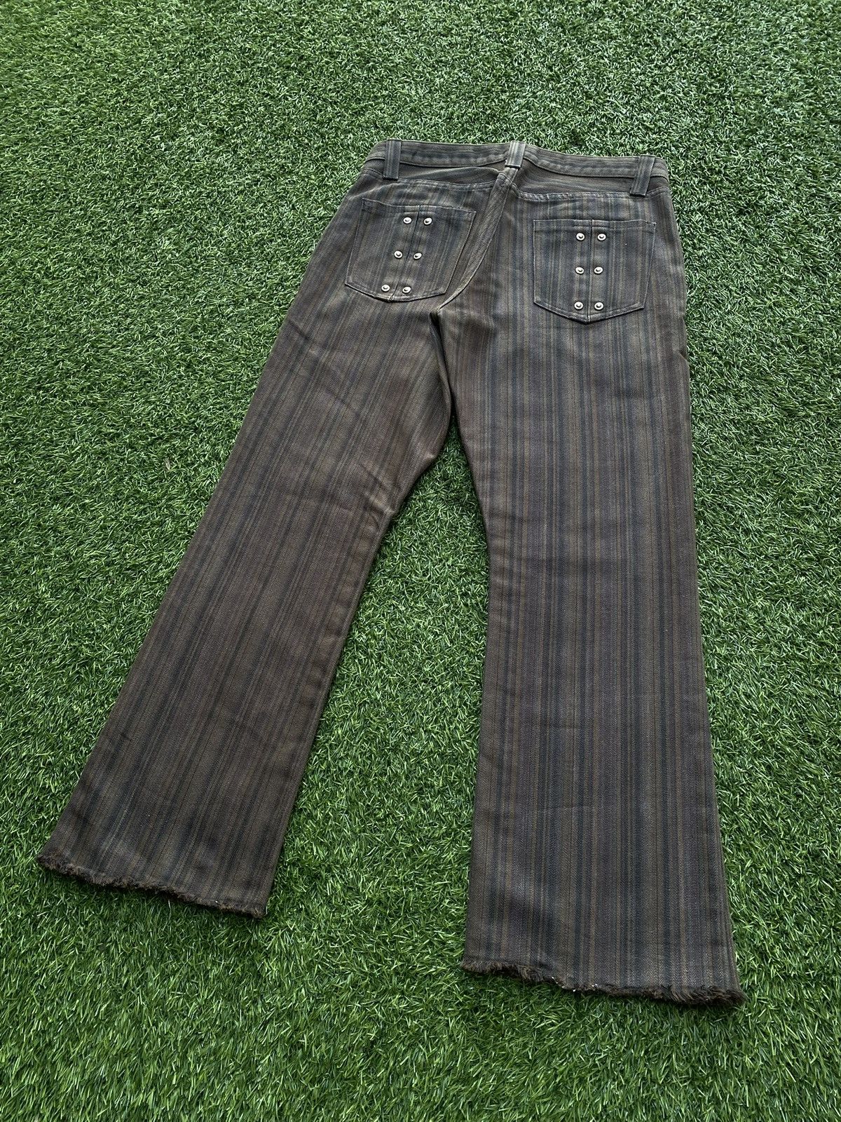semanticdesign Y2K Semantic Design Striped Flared Pants Size US 32 / EU 48 - 5 Thumbnail