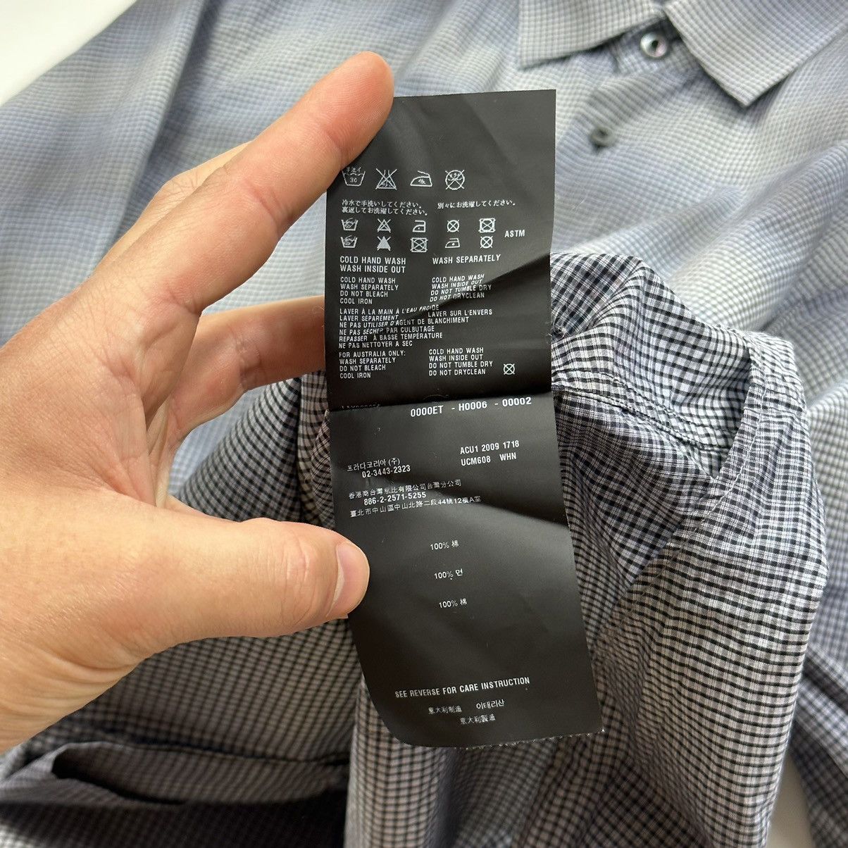 Prada Prada Milano 2009 Shadow Check Print Shirt - M Size US M / EU 48-50 / 2 - 6 Thumbnail
