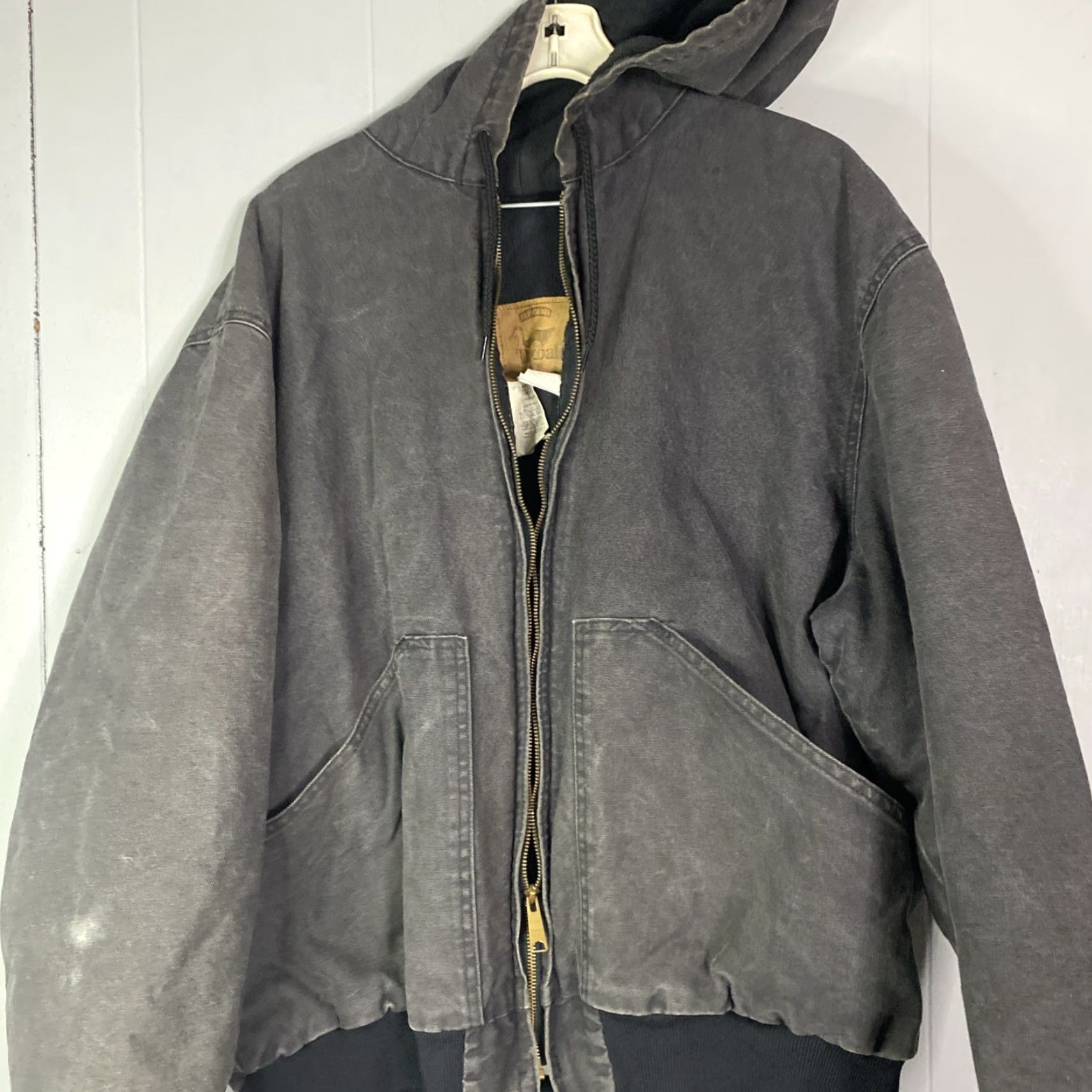 Vintage VINTAGE Duxbak Jacket Mens 2XL Black Hooded Grunge Chore Canvas Faded Size US XXL / EU 58 / 5 - 7 Thumbnail