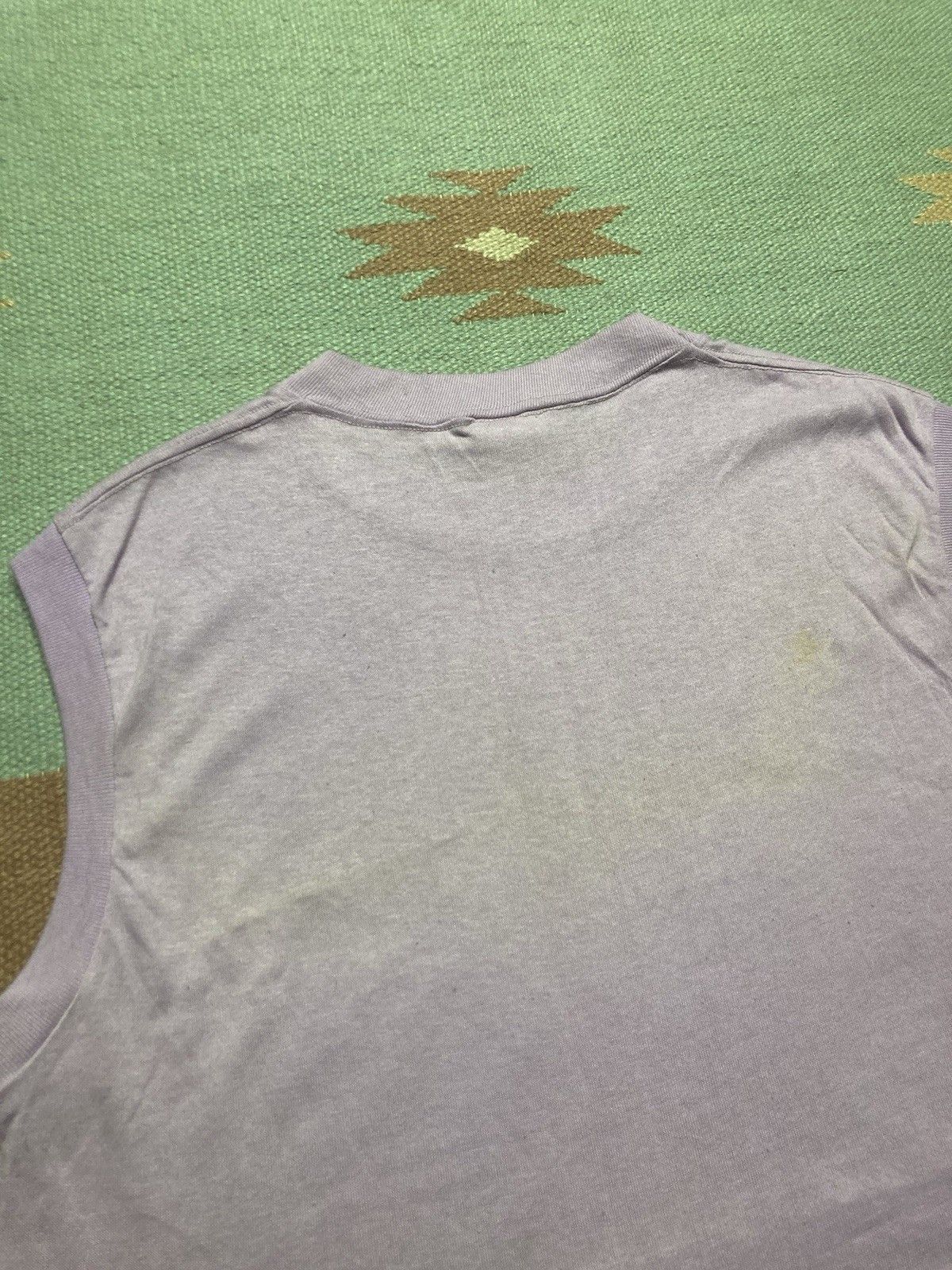 Vintage Vintage 70s t shirt lilac blank stained soft cropped XL Size XL / US 12-14 / IT 48-50 - 7 Thumbnail