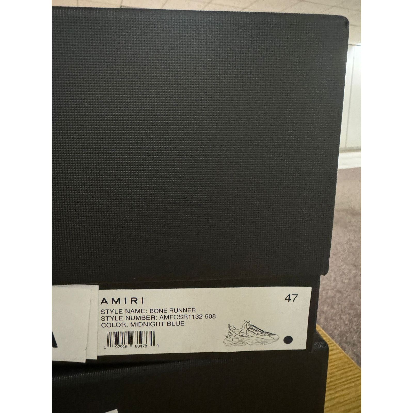 Amiri o1rshd1 Bone Runners Sneakers in Midnight Blue Size US 14 / EU 47 - 20 Thumbnail