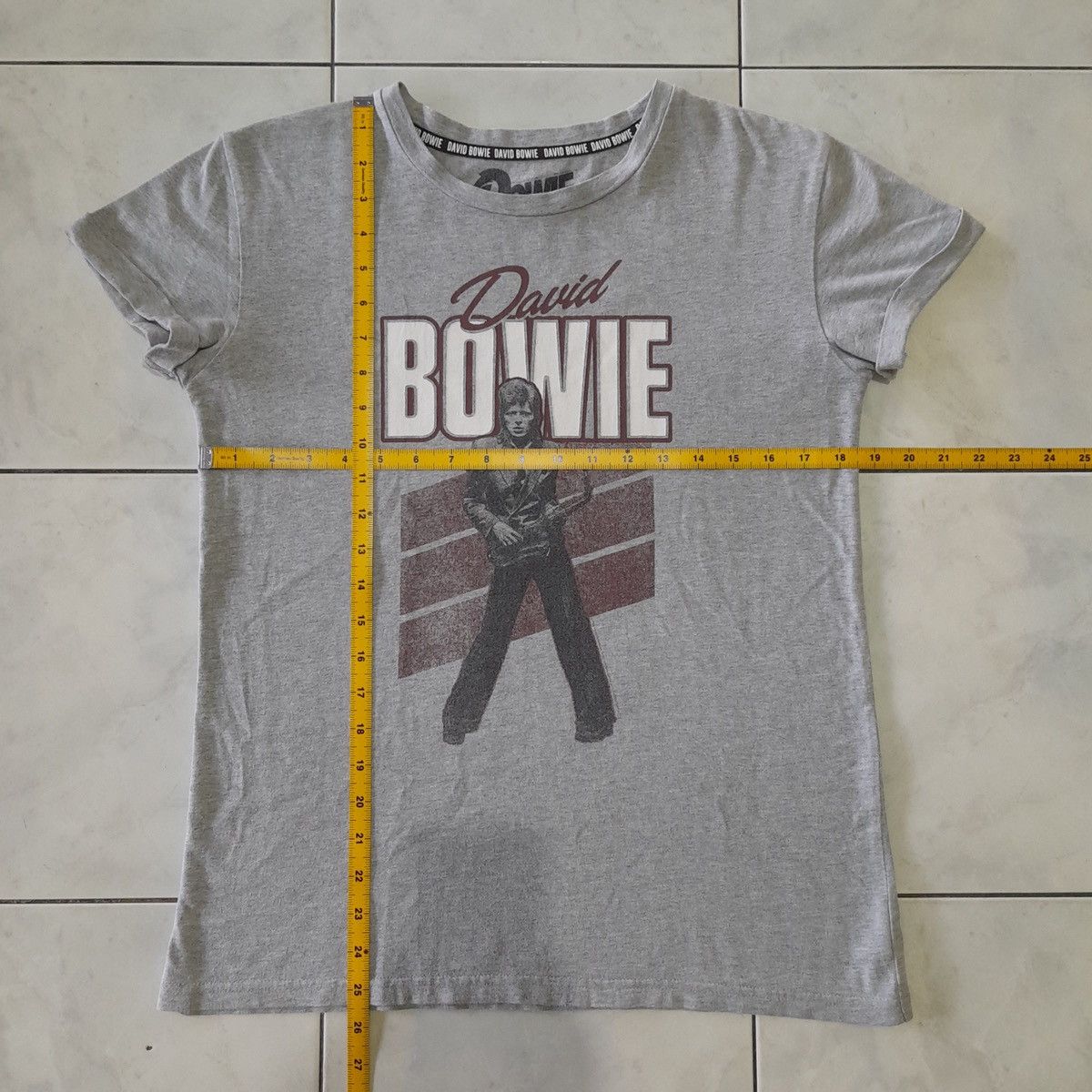 Band Tees David Bowie Graphic Tee by JEANASIS - Gray Vintage Style Size ONE SIZE - 19 Thumbnail