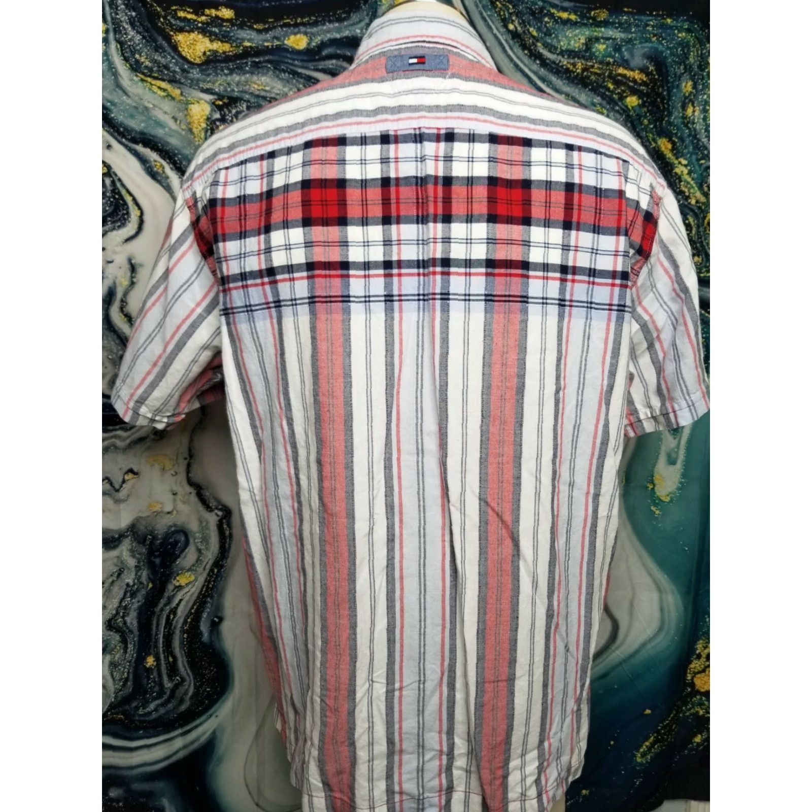 Tommy Hilfiger VINTAGE Tommy Hilfiger Button-Down Shirt Logo Blues Jeans Mens L Size US L / EU 52-54 / 3 - 2 Thumbnail