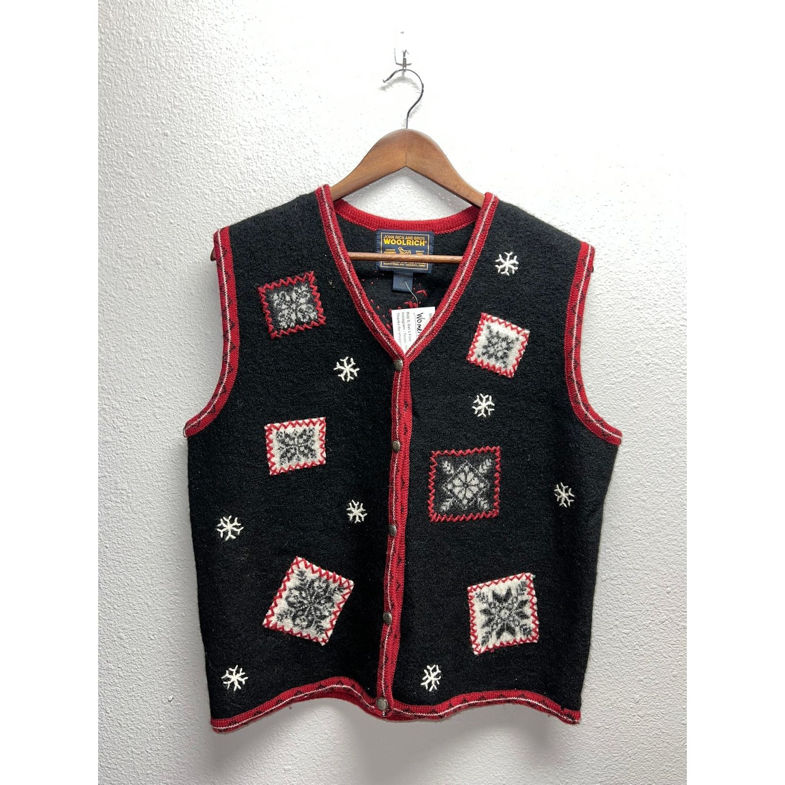 Woolrich Woolen Mills Vintage Womens Woolrich Wool Vest Winter Christmas VTG L Size L / US 10 / IT 46 - 1 Thumbnail