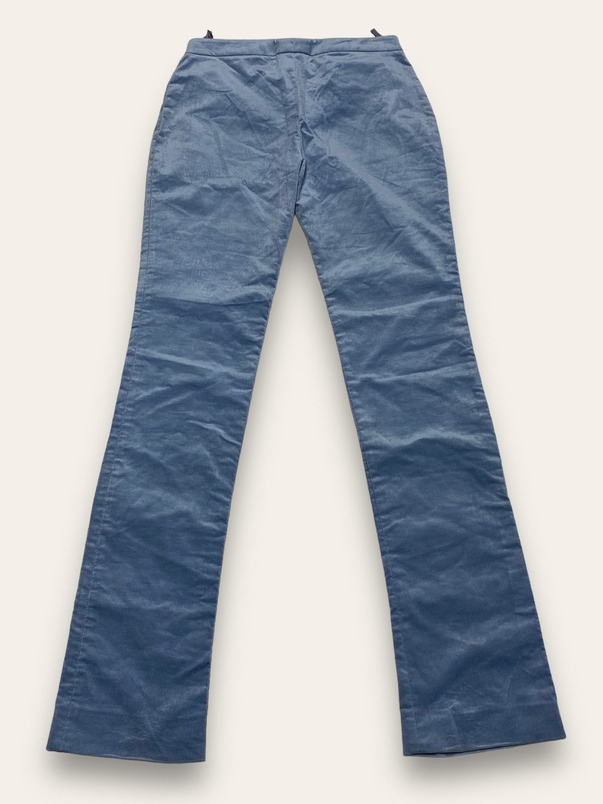 Alexander McQueen Vintage ALEXANDER MCQUEEN Velour Pastel Blue Pants Size 27" / US 4 / IT 40 - 10 Thumbnail