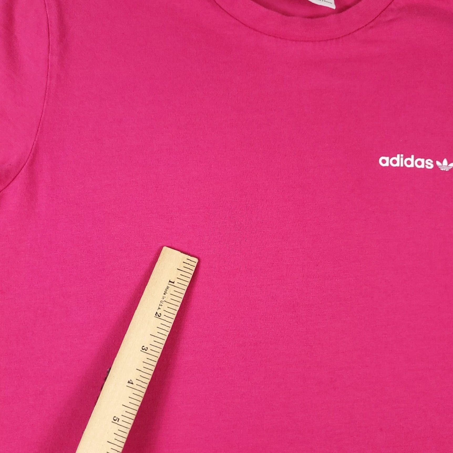 Adidas VINTAGE adidas Women’s T-Shirt S Pink Casual Short Sleeve Cotton Logo Basic 90s Womens Size S / US 4 / IT 40 - 3 Thumbnail