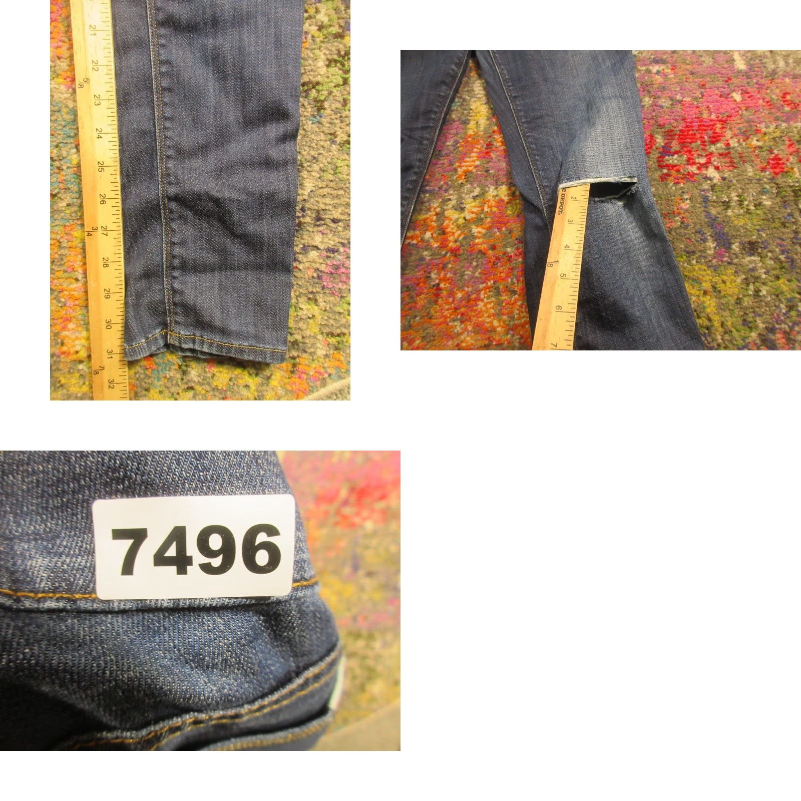 Hudson Hudson Jeans Skinny Slim 5-Pocket Denim Blue Regular Women 30x31 30x30 Distressed Vintage No Knit? Size 30" / US 8 / IT 44 - 8 Thumbnail