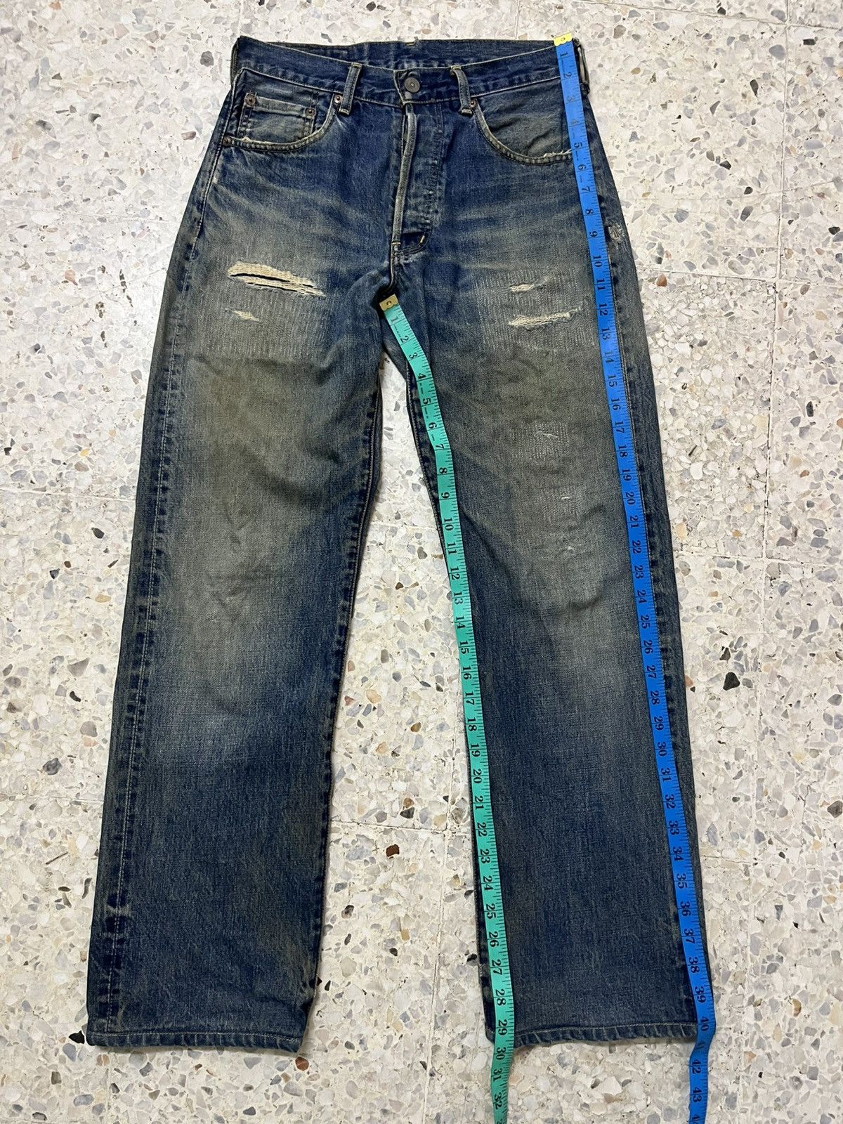 Levi's Vintage Clothing Levi’s 503B Vintage Selvedge Denim Heavy Fade Rare Size US 29 - 17 Thumbnail