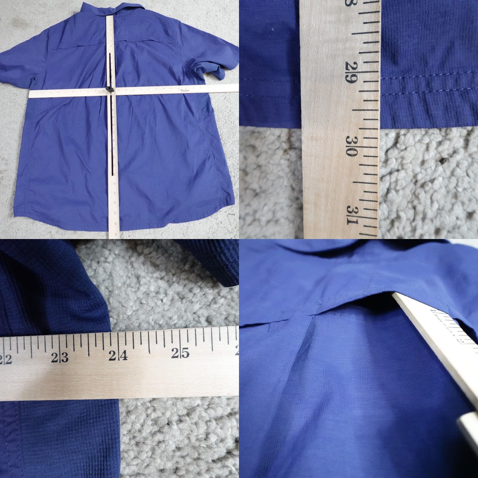 Vintage REI Co-Op Shirt XL Blue Solid Pattern Vented Snap Pockets Men Short Sleeve Button-Up Nylon Spandex Pockets Size US XL / EU 56 / 4 - 8 Thumbnail