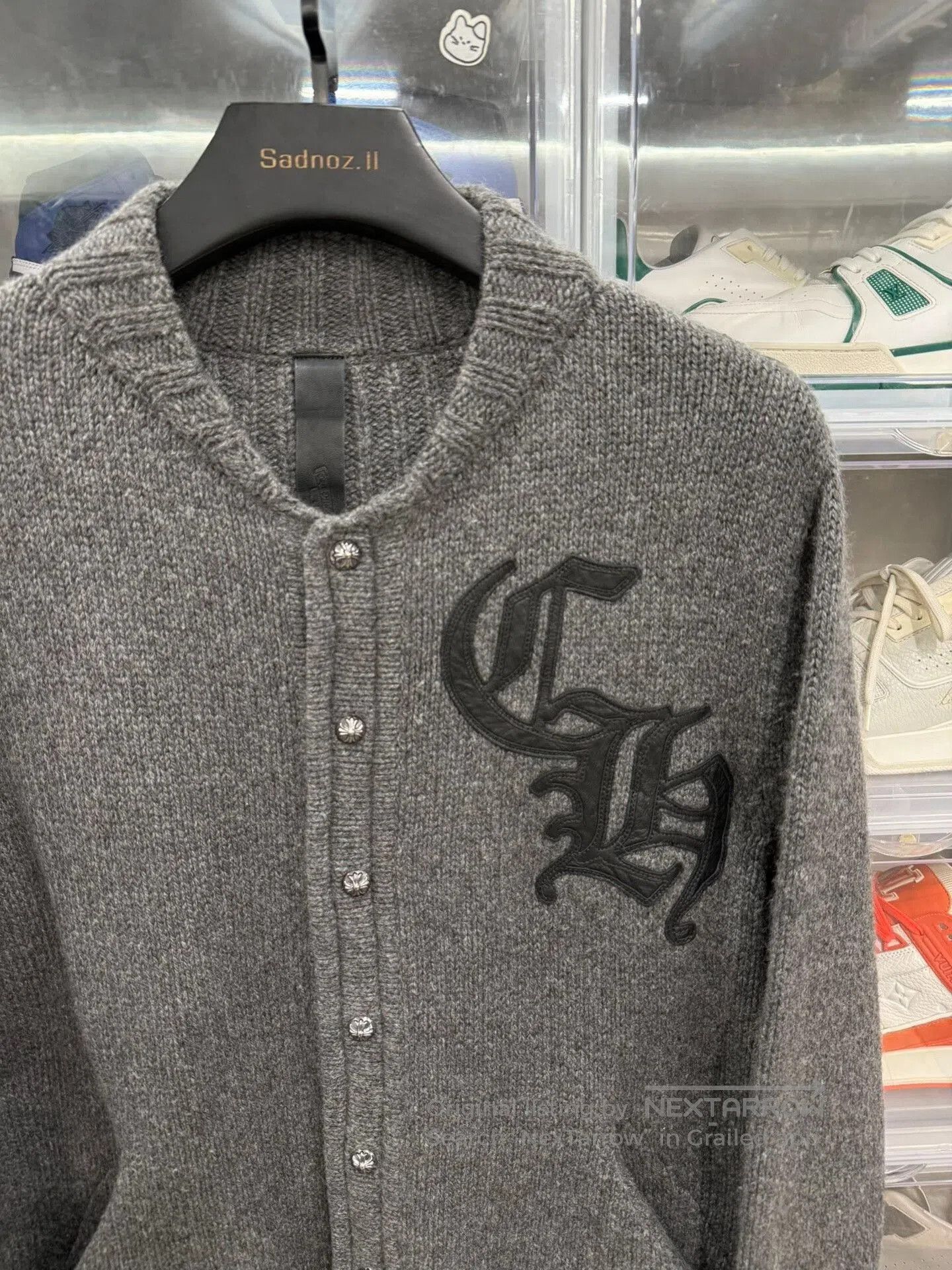 Chrome Hearts Chrome Hearts CH Logo Gray Cashmere Cardigan. Size US L / EU 52-54 / 3 - 2 Thumbnail