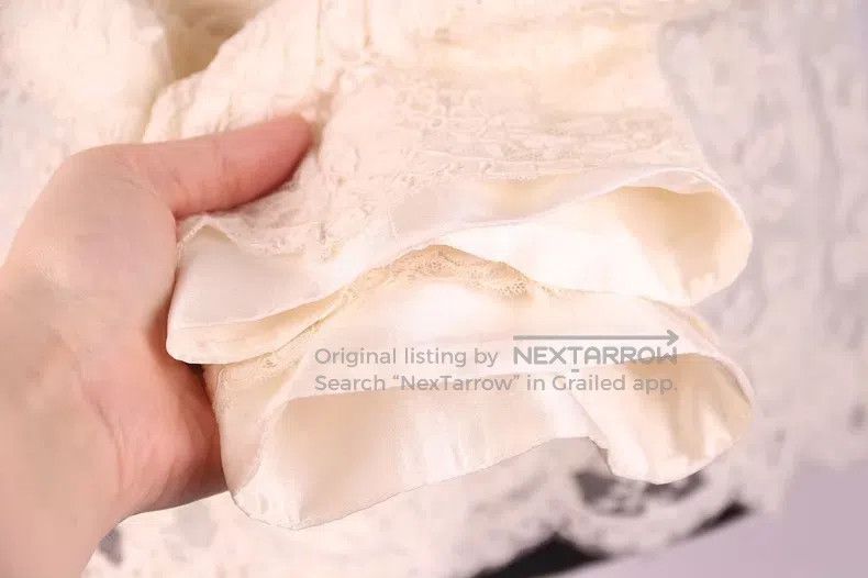 Valentino Valentino Off-white lace top shirt Size L / US 10 / IT 46 - 5 Thumbnail