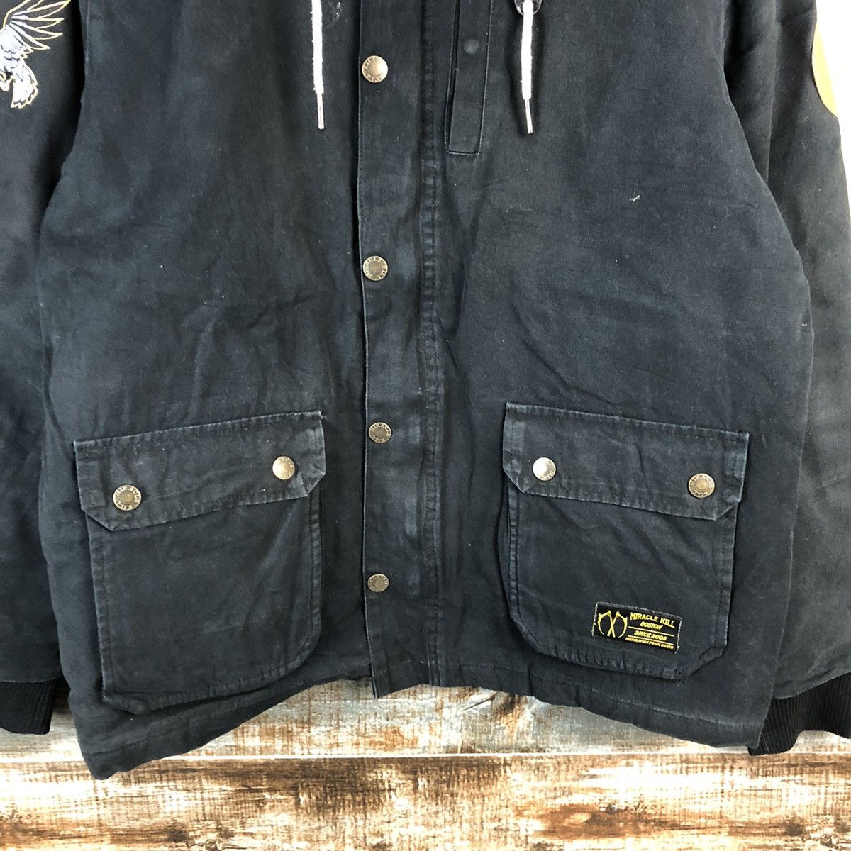 Japanese Brand D Miracle Kills inspiration from death Hoodie Jacket #A1959 Size US L / EU 52-54 / 3 - 6 Thumbnail