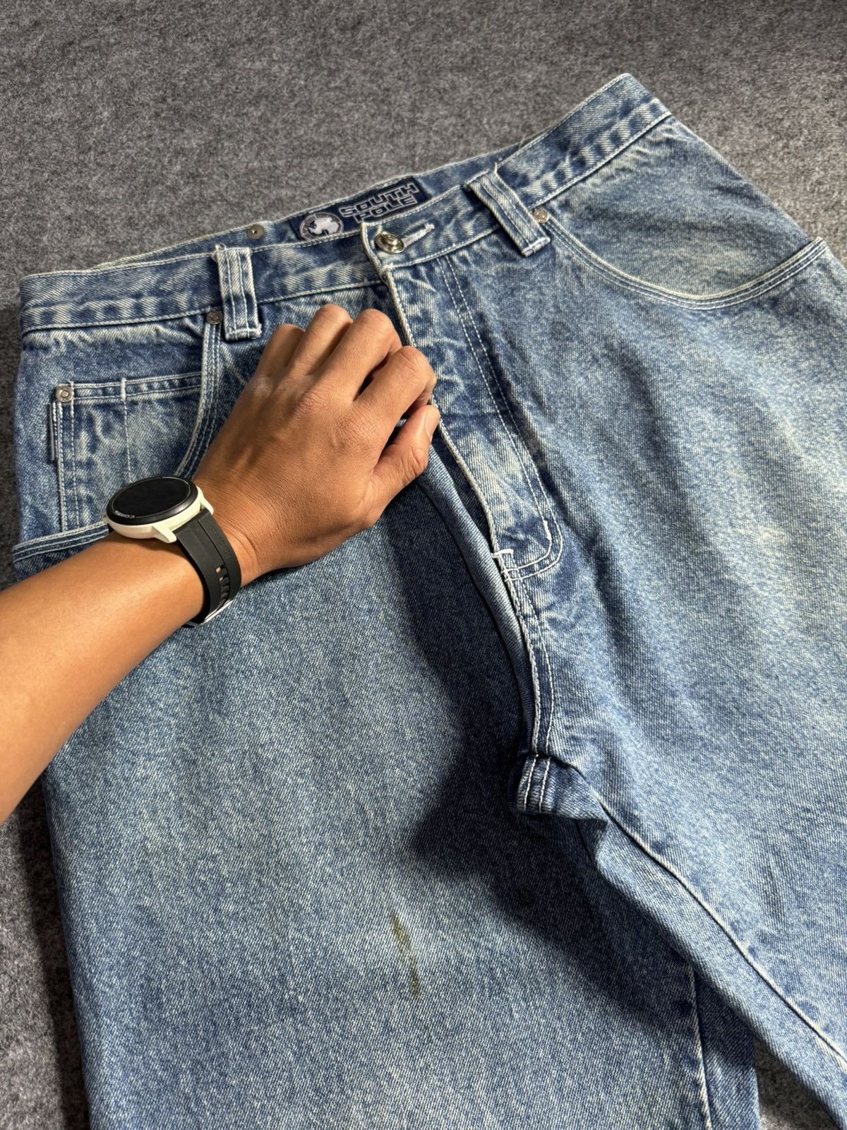 Vintage South Pole Massive Baggy Embroidered Rap Skate Y2k Jeans Size US 32 / EU 48 - 18 Thumbnail