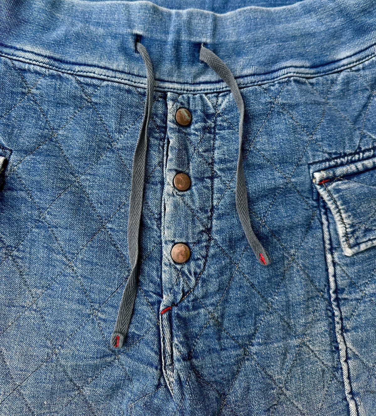 Kapital Kapital 13 stars quilted waffle thermal military cargo denim Size US 33 - 3 Thumbnail
