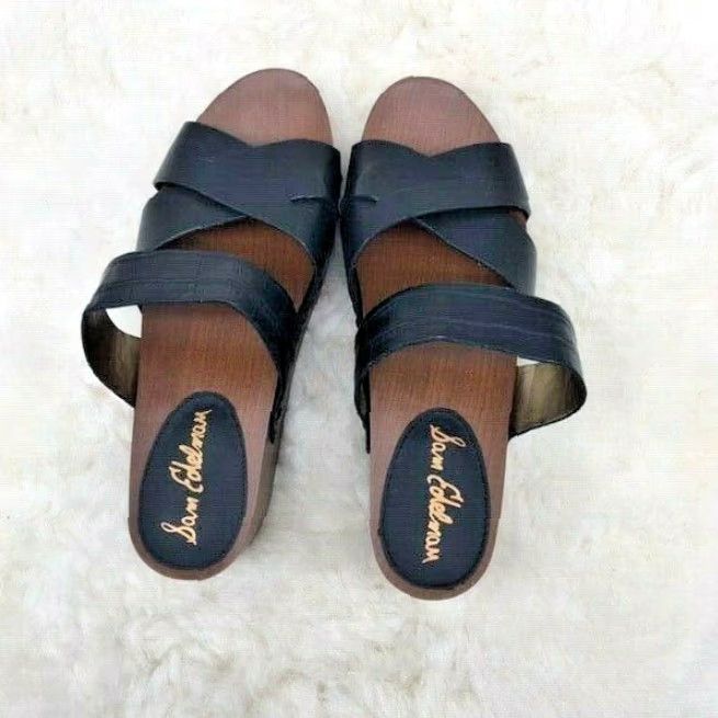 Sam Edelman SAM EDELMAN BANE WEDGE PLATFORM SANDALS MULES STRAPPY OPEN TOE BLACK SIZE 9.5 WOMENS Size US 9.5 / IT 39.5 - 4 Thumbnail