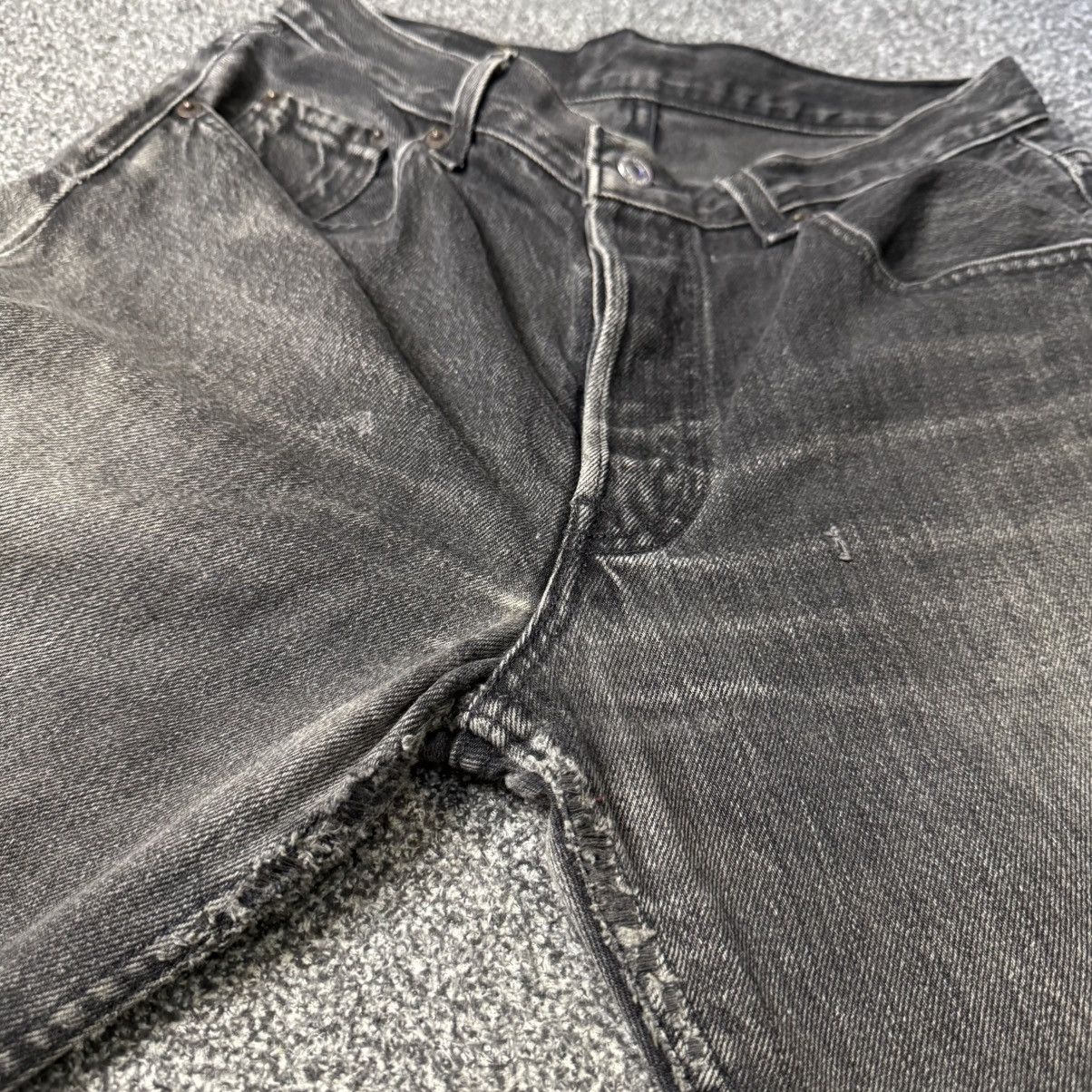 14th Addiction Vintage 90s Levis 501 Black Denim W31 Size US 31 - 7 Thumbnail
