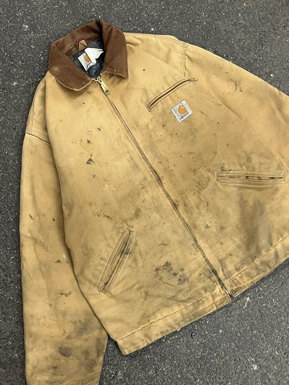 Carhartt × Vintage Carhartt Detroit jacket vintage blanket lined thrashed faded Size US XL / EU 56 / 4 - 3 Thumbnail