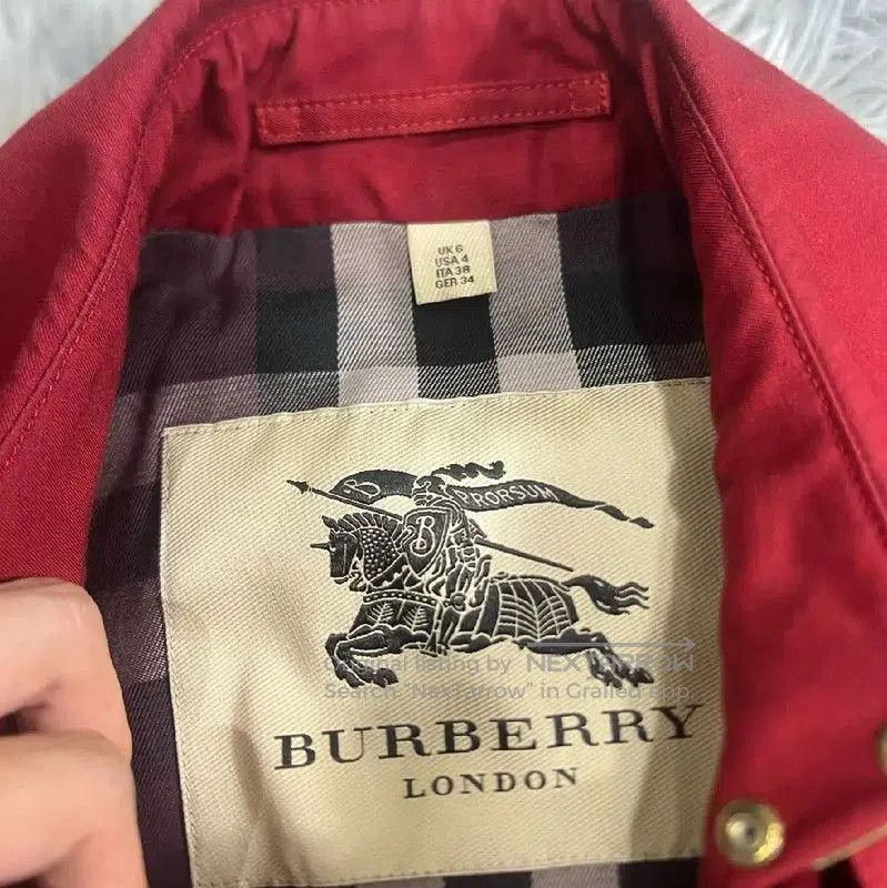 Other Burberry Red Cotton Women's Trench Coat. Size S / US 4 / IT 40 - 3 Thumbnail