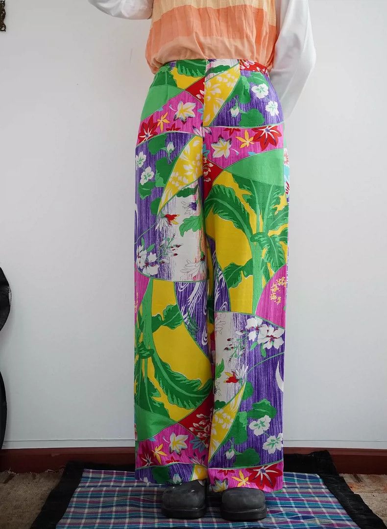 Kenzo KENZO Plant silk printed trousers Size 25" / US 0 / IT 36 - 5 Thumbnail