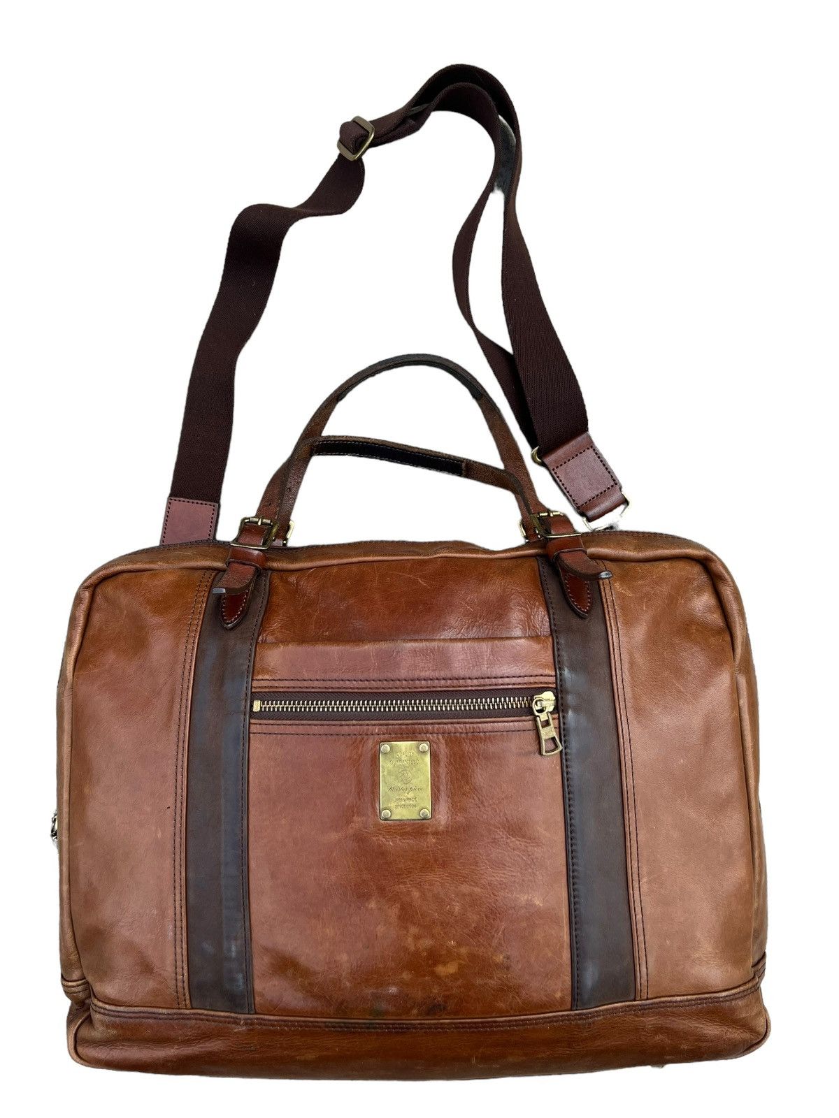 Leather × MasterPiece Masterpiece Japan Patina Leather 2 Way Bag Size ONE SIZE - 6 Thumbnail