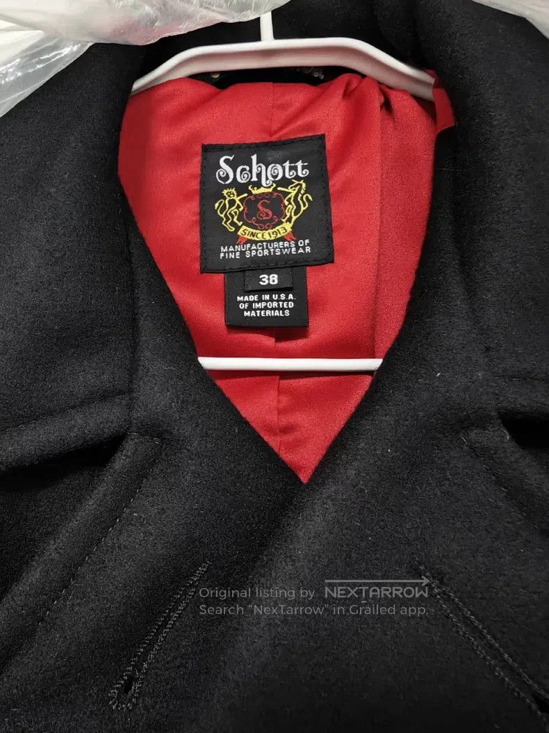 Schott Schott Classic navy woolen double-breasted coat Size US S / EU 44-46 / 1 - 8 Thumbnail