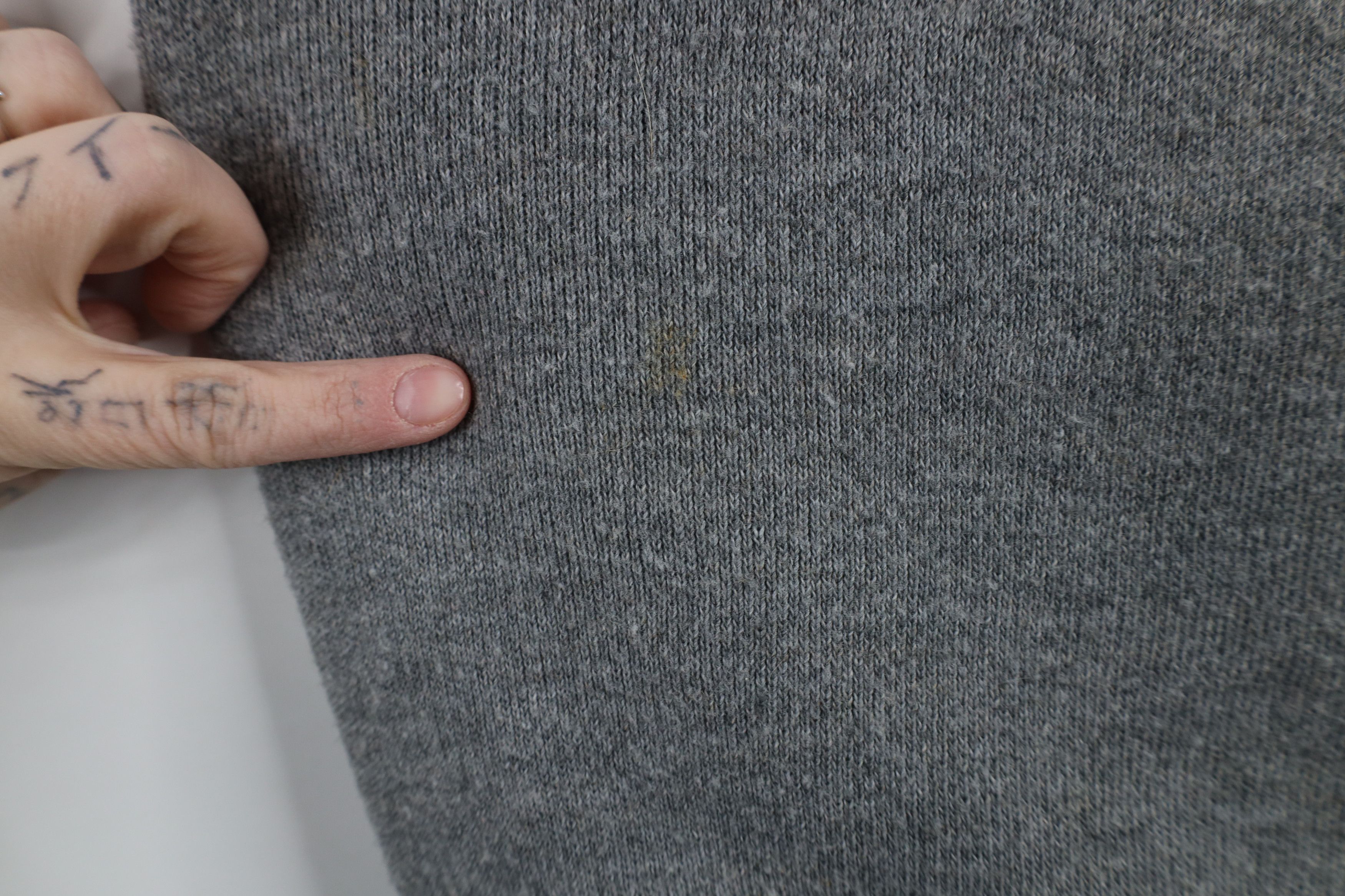 Vintage Vintage 70s Streetwear Blank Knit V-Neck Sweater Gray USA Size US XL / EU 56 / 4 - 5 Thumbnail
