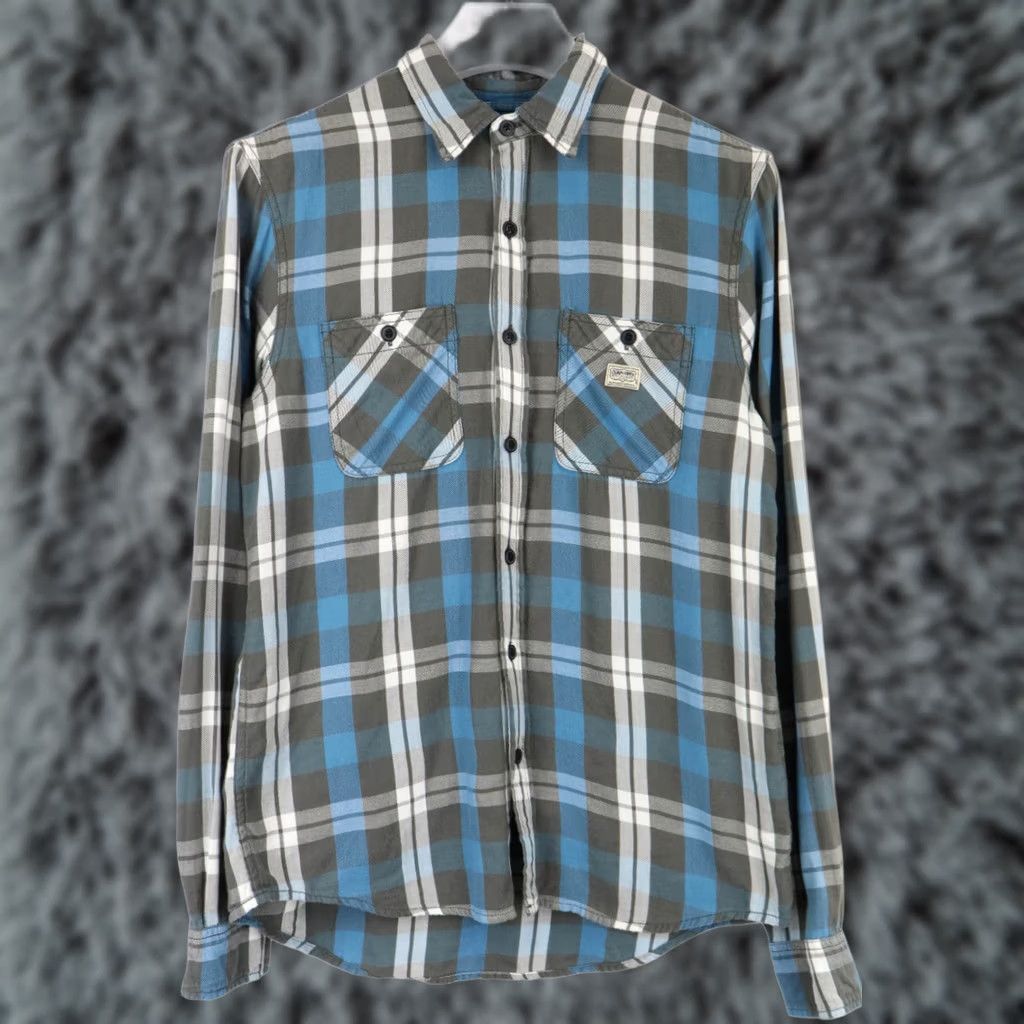 Ralph Lauren Ralph Lauren Denim & Supply Shirt Men's SMALL Plaid Grey And Blue Pocket Flannel Size US S / EU 44-46 / 1 - 1 Thumbnail