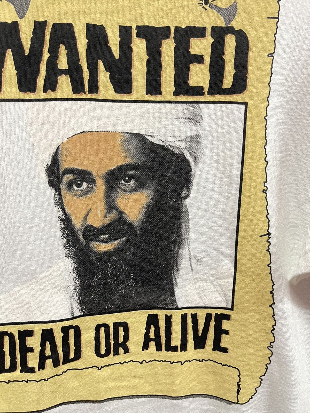 Vintage Vintage Y2K Osama Bin Laden " Wanted Dead Or Live "🔥🔥🔥 Size US XL / EU 56 / 4 - 5 Thumbnail