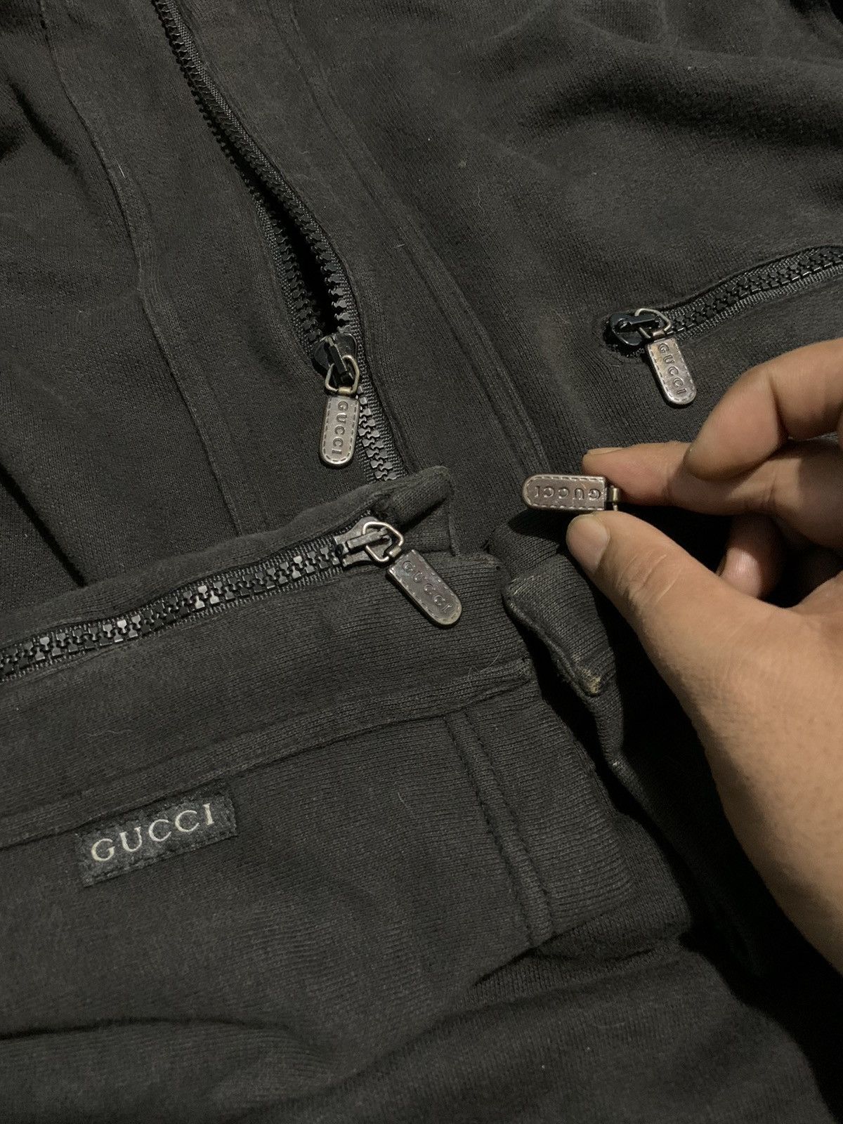 Gucci Rare 1990s Gucci Tom Ford era multi zip faded sweatshirt Size US M / EU 48-50 / 2 - 4 Thumbnail