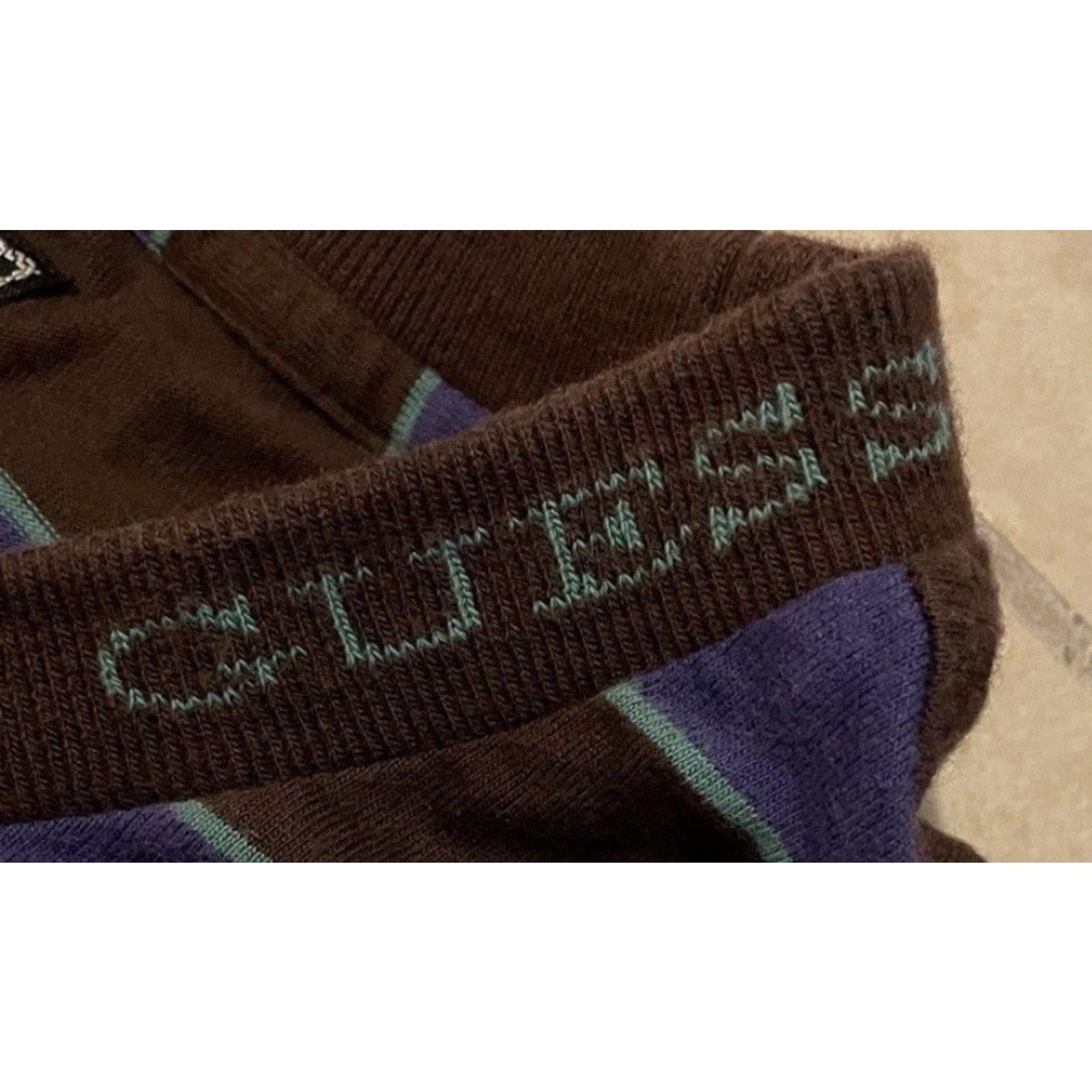 Guess VINTAGE GUESS Jeans Striped Spellout Shirt L Blue Graphic Tee 90s Y2K Hip Hop Grunge Beach Surf Skate Boardriding Mens Size US L / EU 52-54 / 3 - 3 Thumbnail