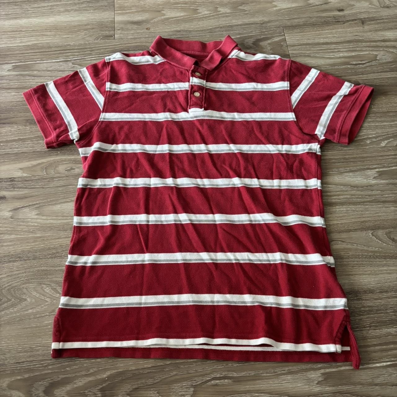 Vintage Crazy Vintage Y2K/2000s Red Striped Streetwear Essential Polo Shirt! Size US M / EU 48-50 / 2 - 1 Thumbnail