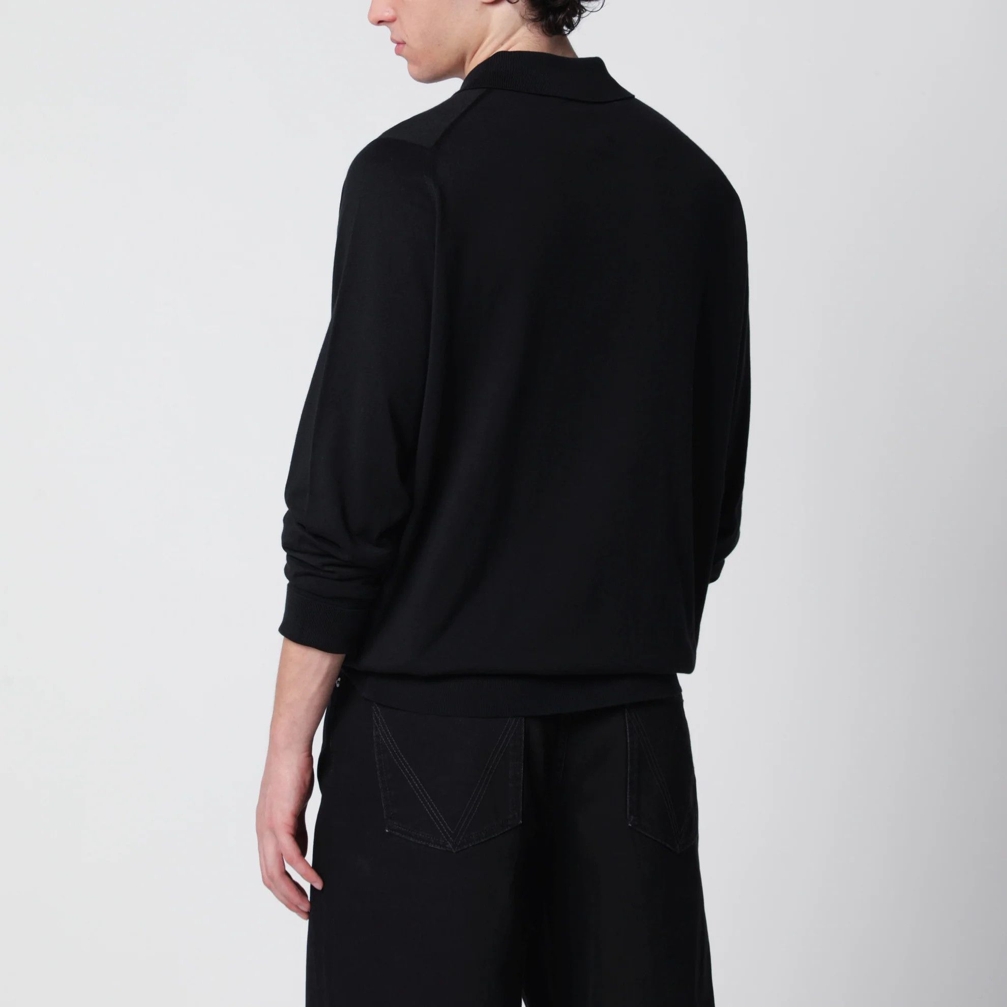 John Smedley o1d2blof0526 Cotton Polo Shirt in Black Size US XL / EU 56 / 4 - 3 Thumbnail
