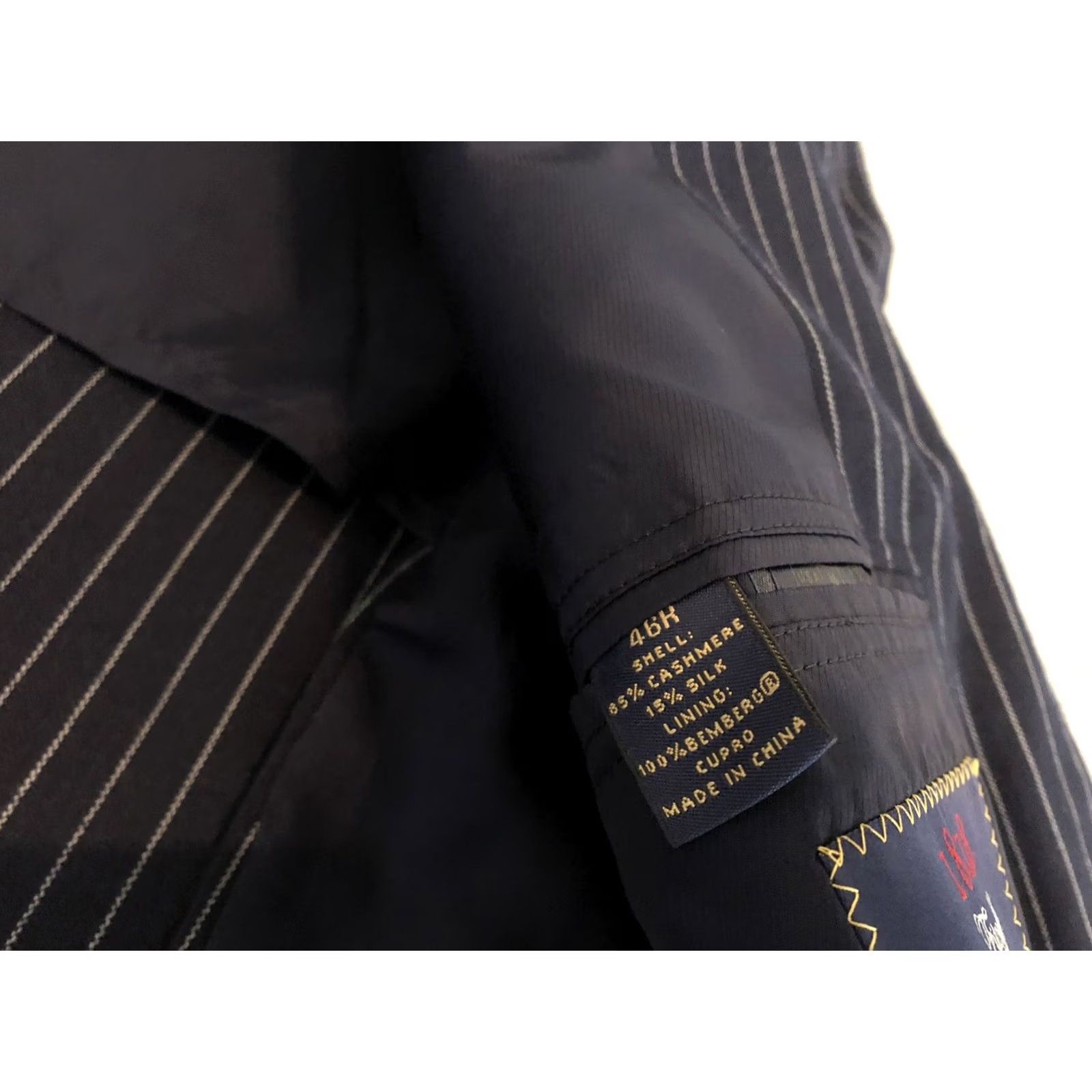 Brooks Brothers Brooks Brothers 1818 Fitzgerald Cashmere Silk Blue Striped Jacket Blazer 46R Men Sport Coat Regular Two Button Size 46R - 4 Thumbnail