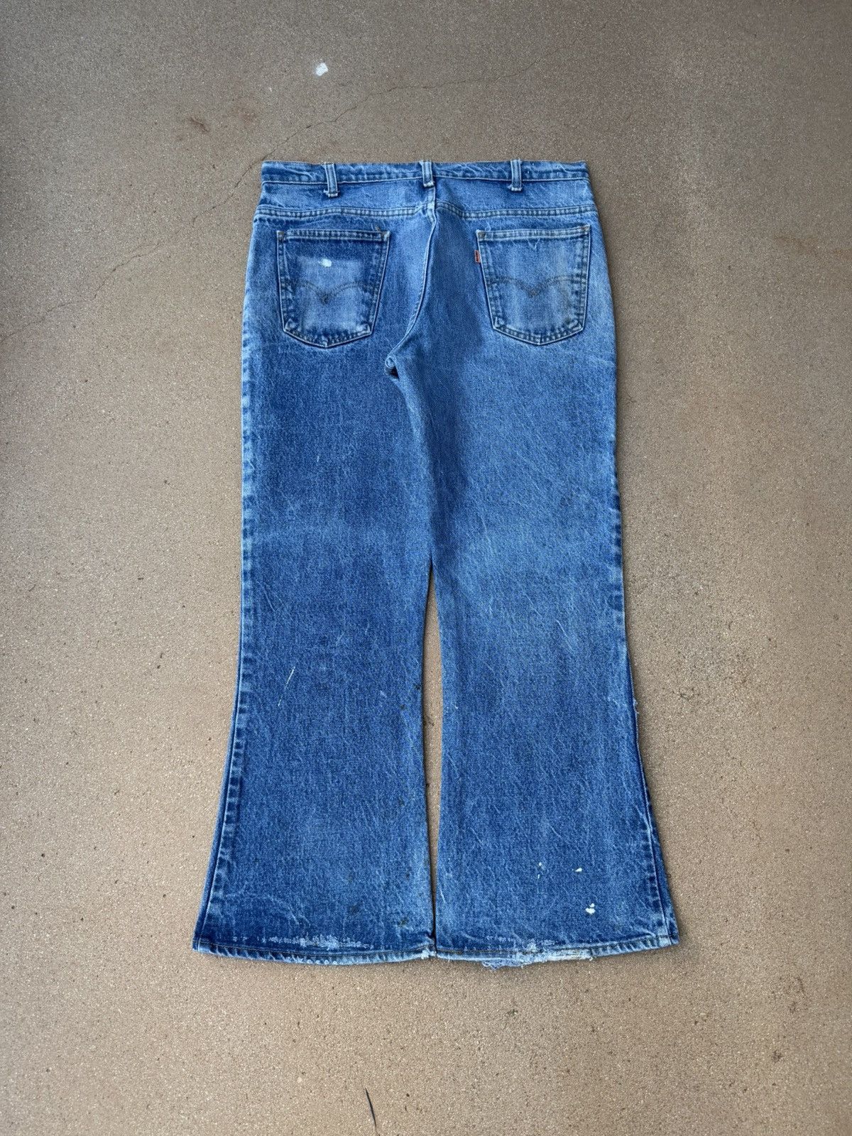 Levi's Vtg 70’s Levi’s 646 Orange Tab Bellbottom Flare Jeans 36x28 Size US 36 / EU 52 - 2 Thumbnail
