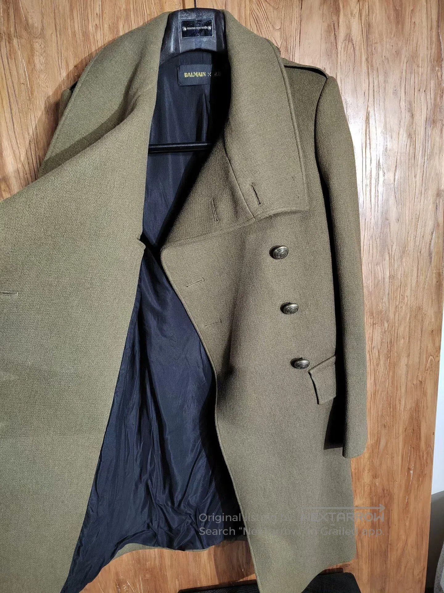 Balmain Balmain x H&M Olive Green Coat. Size US XS / EU 42 / 0 - 3 Thumbnail