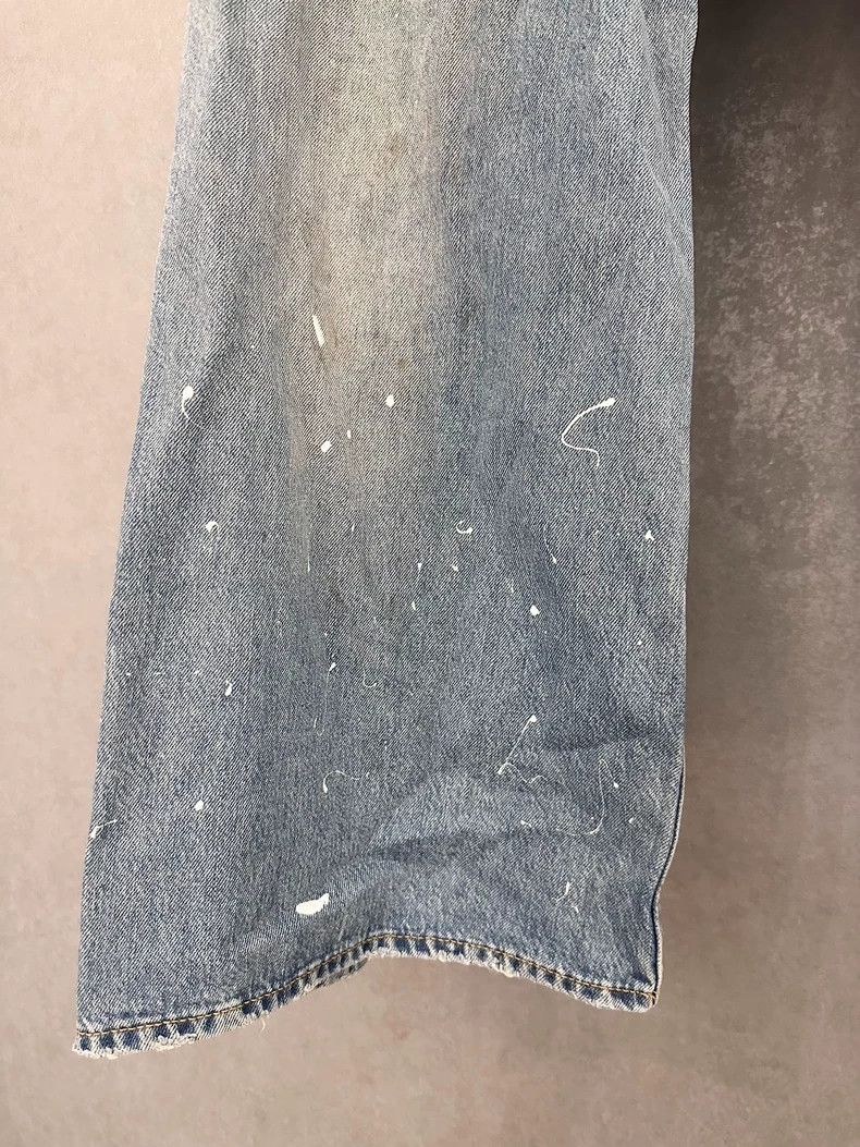 Acne Studios Acne Studios size:34 Splashed ink stained blue wide-leg wo Size 33" - 8 Thumbnail