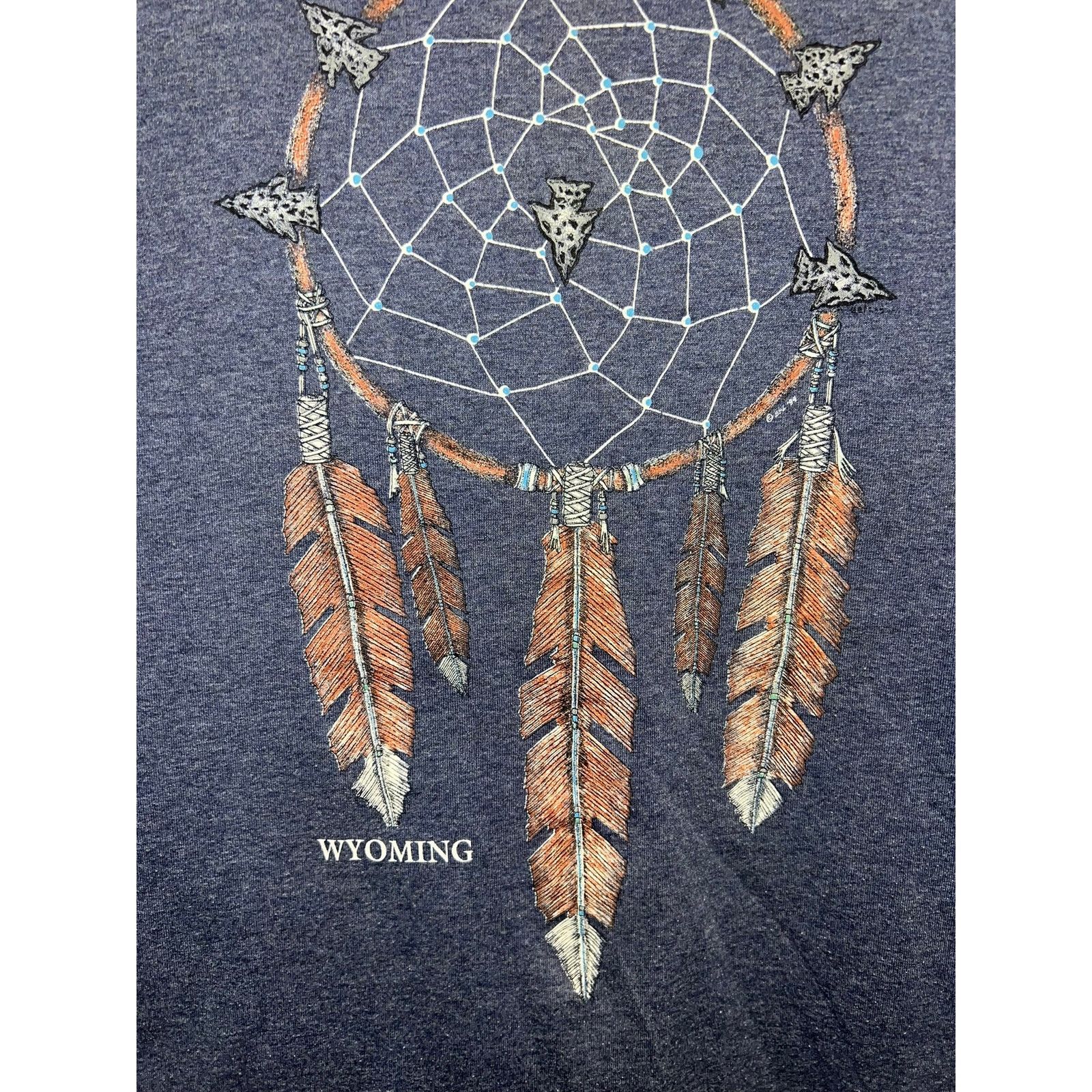 Jerzees Vintage Wyoming Shirt Dreamcatcher Native American Indian X Size US XL / EU 56 / 4 - 4 Thumbnail
