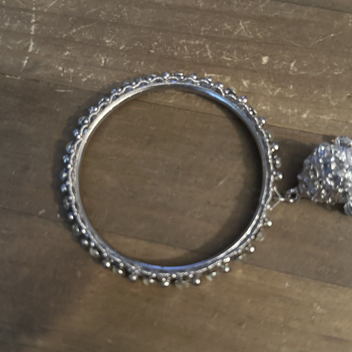 Other Silver tone India Jhumka bangle bracelet Size ONE SIZE - 4 Thumbnail