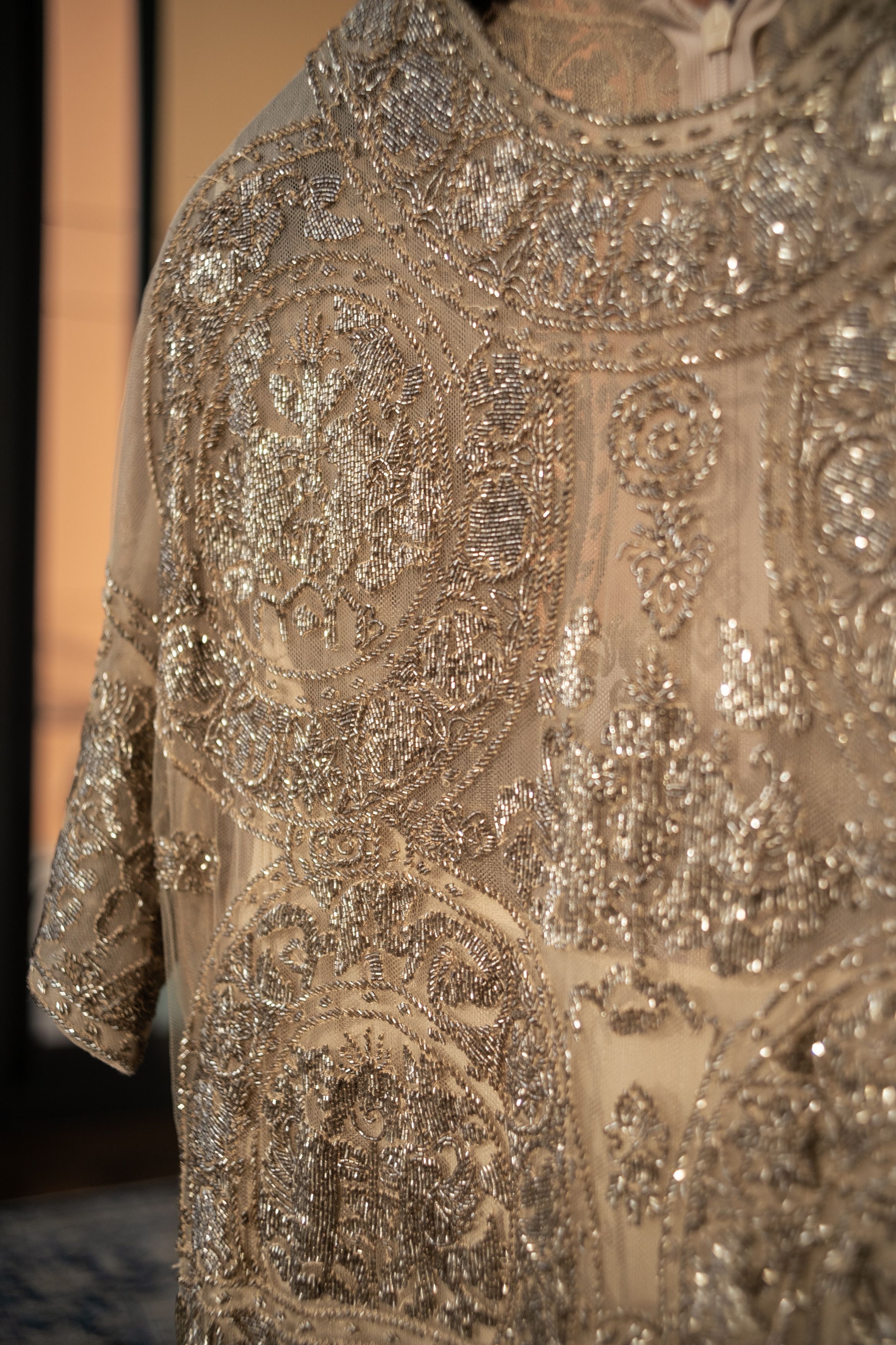 Valentino Valentino Spring 2014 Gold Bead Embellished Tulle Playsuit Size S / US 4 / IT 40 - 3 Thumbnail