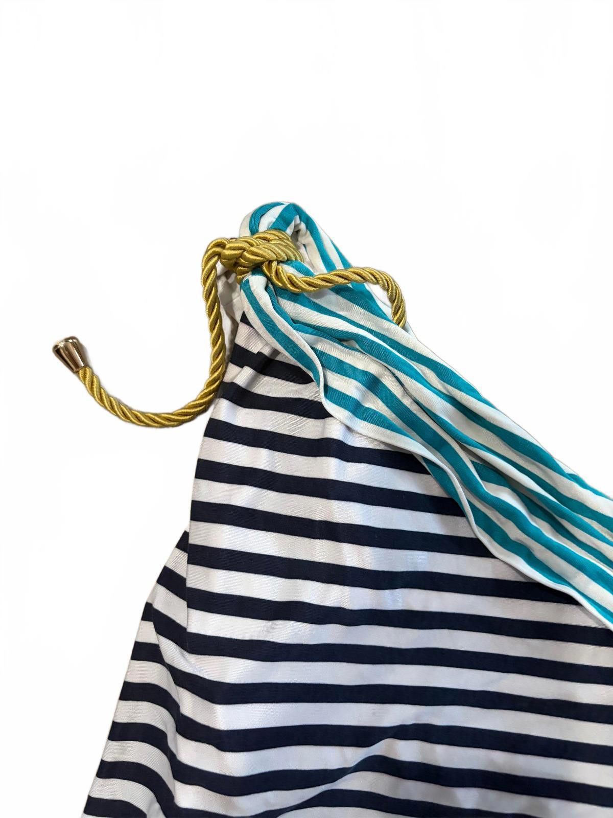 Other Etcetera Striped One-Shoulder Dress with Rope Detail sz S Size S / US 4 / IT 40 - 3 Thumbnail