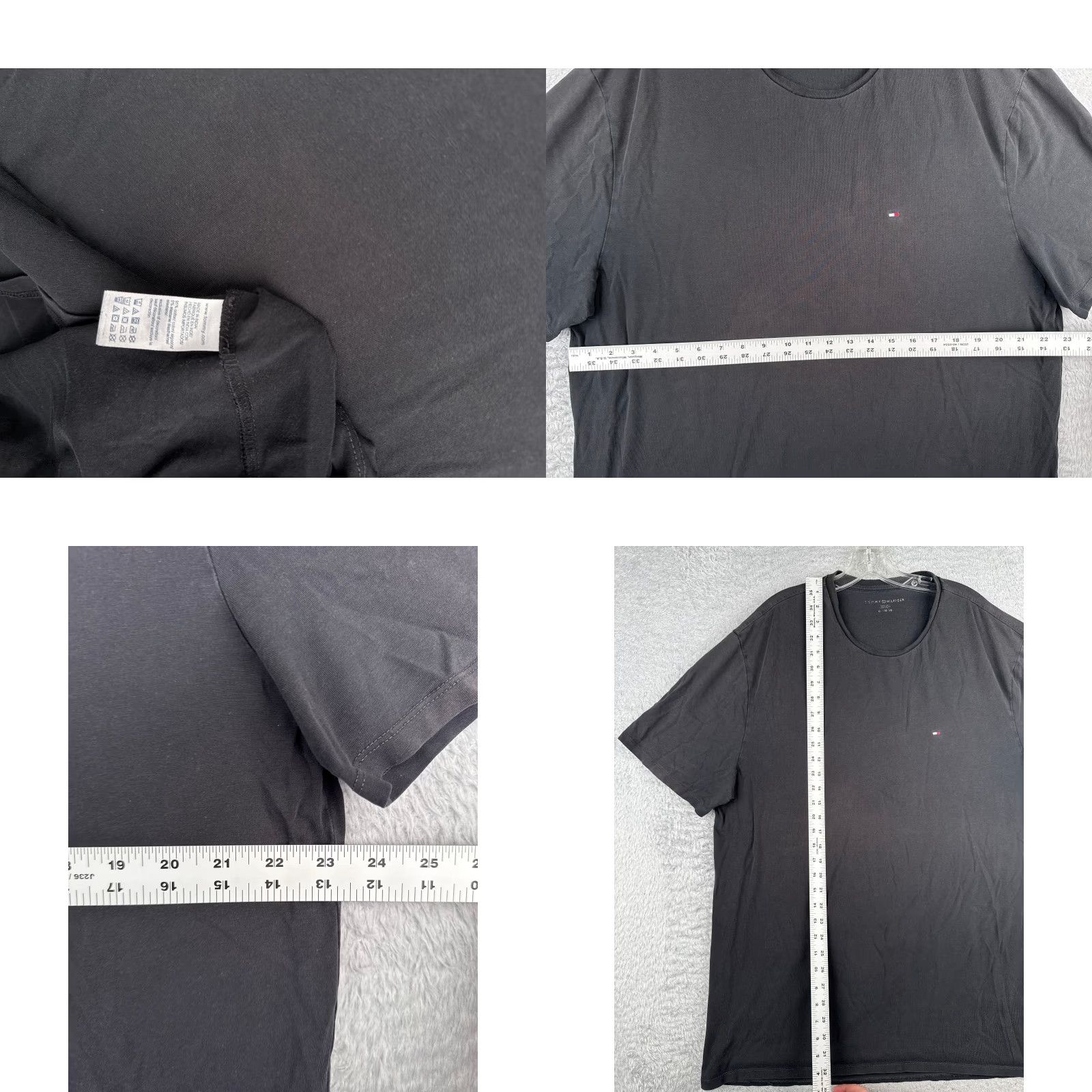 Tommy Hilfiger Tommy Hilfiger Shirt Adult Extra Large Black Short Sleeve Crew Neck Cotton Blend Mens Size US XL / EU 56 / 4 - 8 Thumbnail