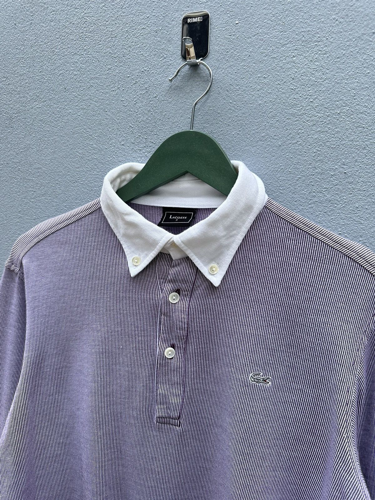 Designer × Lacoste × Vintage Vintage Lacoste Stripe Polo Long Sleeve A128 Size US S / EU 44-46 / 1 - 2 Thumbnail