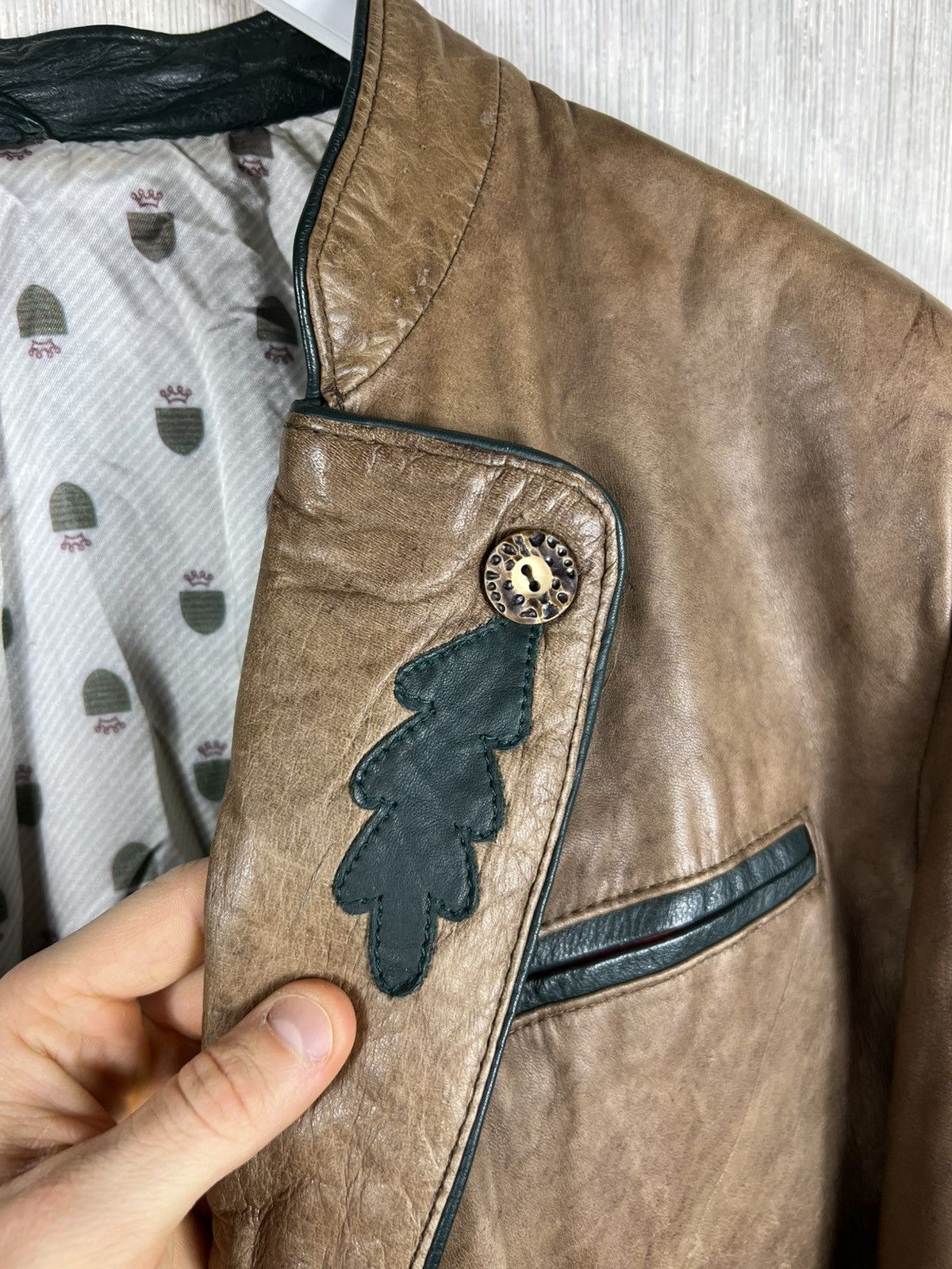 Vintage Vintage 70s genuine leather blazer jacket nordic retro Size US L / EU 52-54 / 3 - 11 Thumbnail