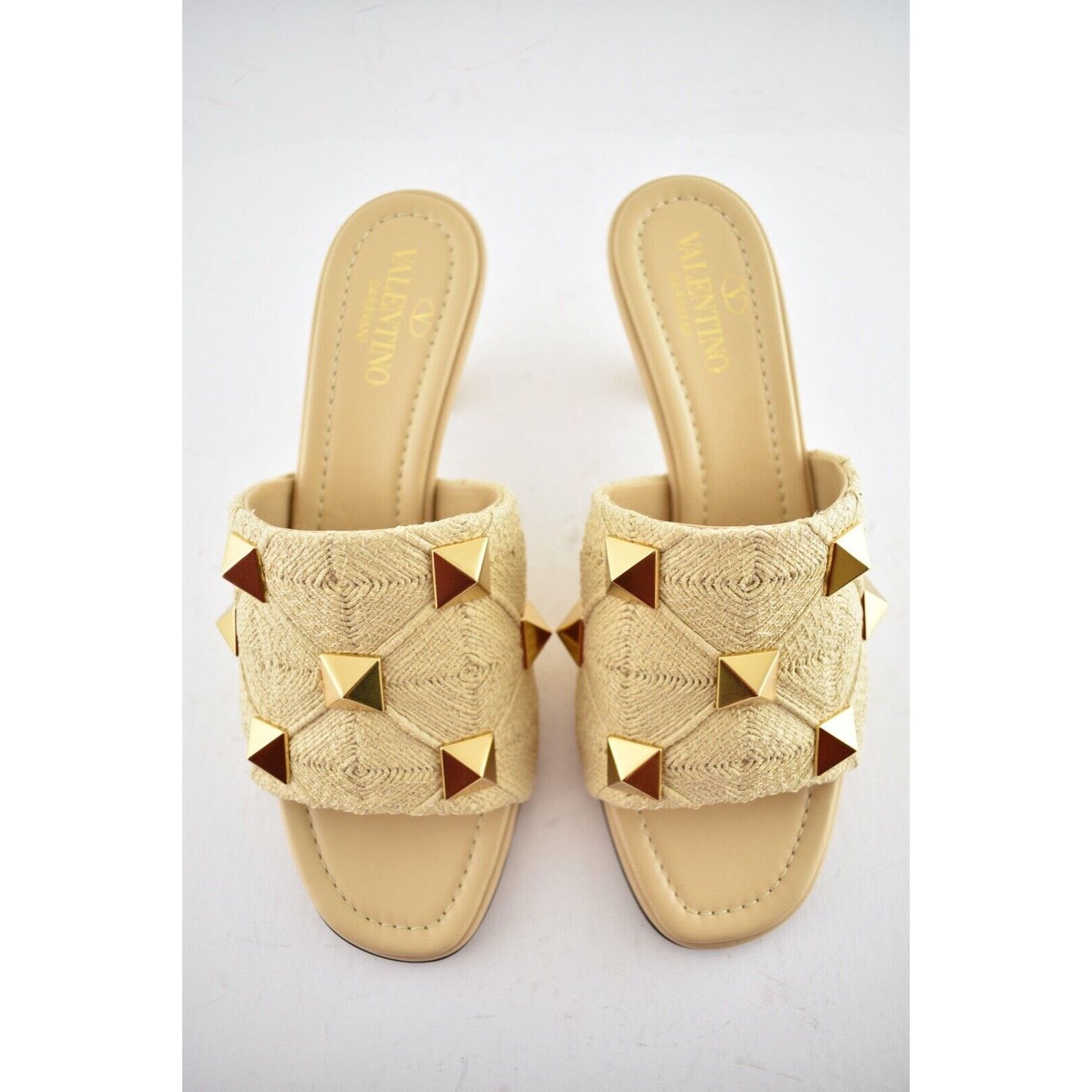 Valentino Rockstud Roman Stud Backless Mule Slide Heel Sandal 36 Size US 6 / IT 36 - 8 Thumbnail