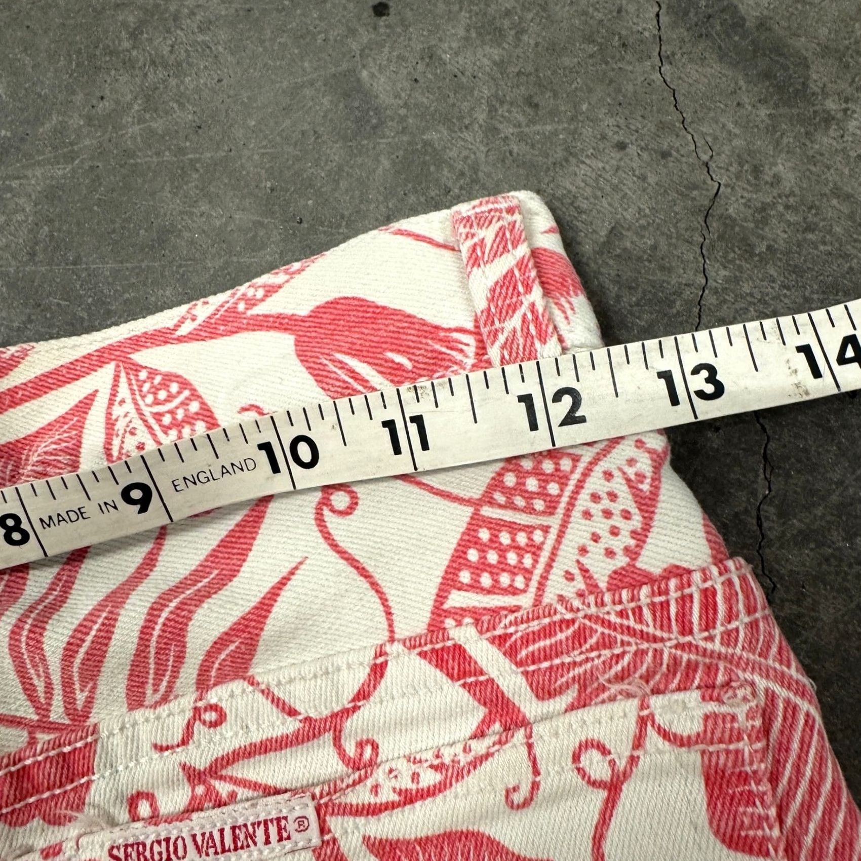 Vintage VINTAGE 90s Floral Pink White Tropical High Waisted Straight Leg Pants Women 25 Regular Ankle Mens? Size 42" / US 20 - 5 Thumbnail