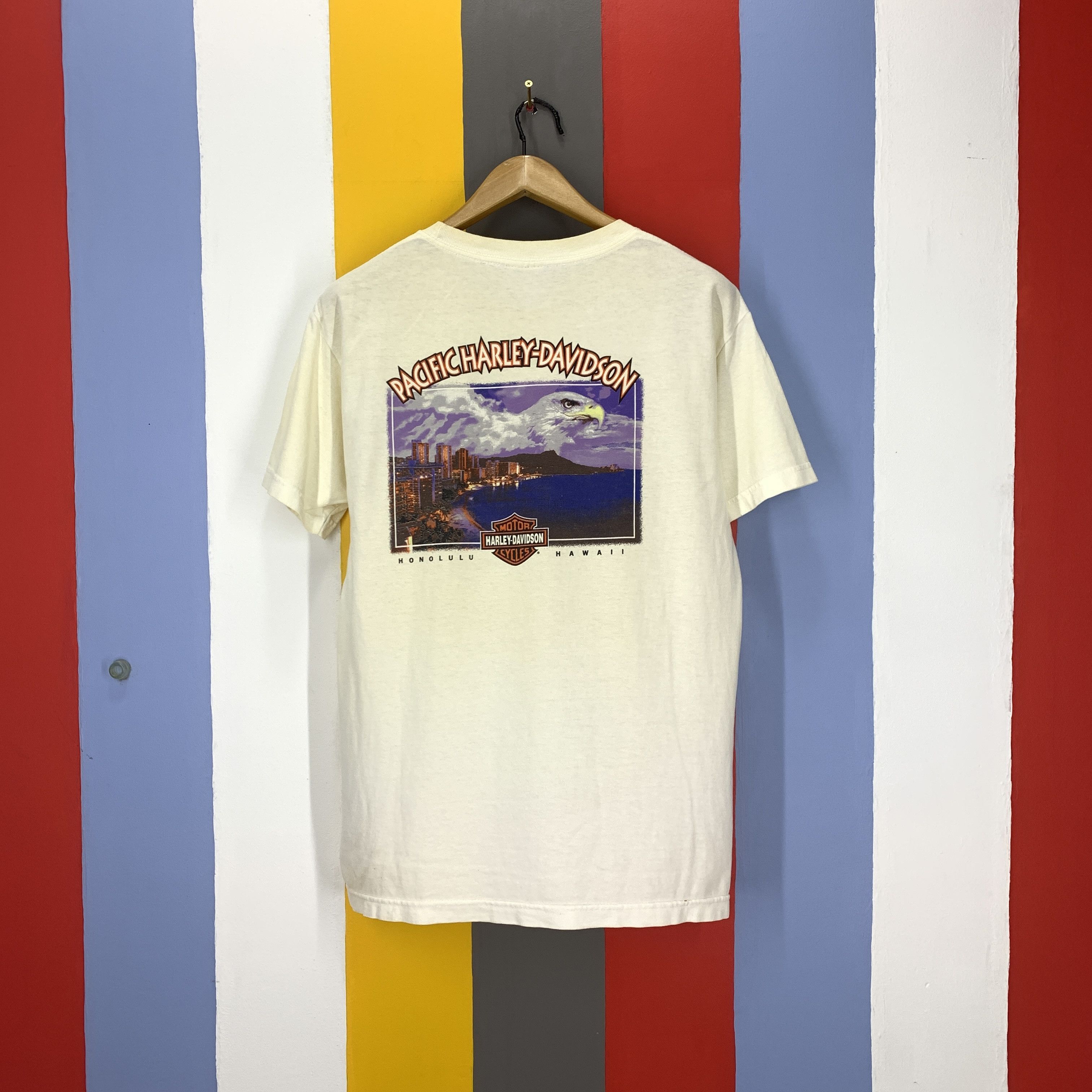 Harley Davidson 90s Vintage PACIFIC HARLEY DAVIDSON T Shirt #1786/07 Size US M / EU 48-50 / 2 - 1 Thumbnail