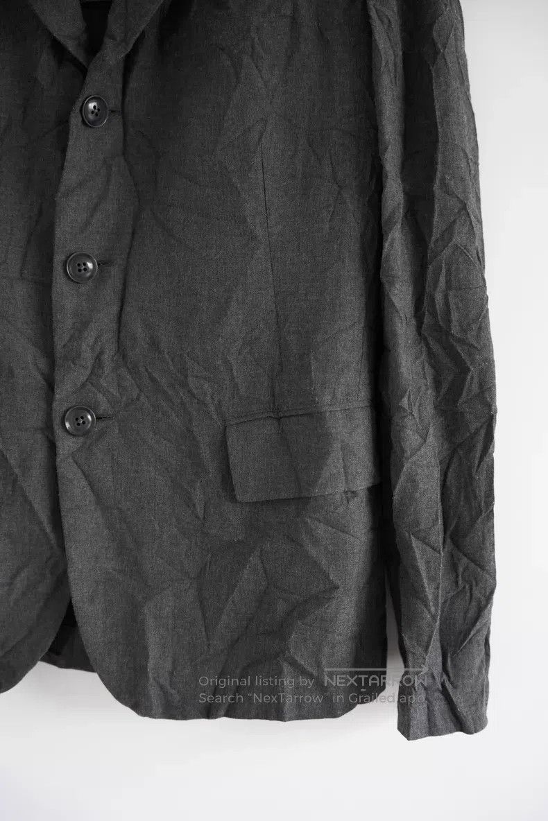 Yohji Yamamoto Yohji Yamamoto size 2 16 SS pleated old grey blazer Size 36R - 5 Thumbnail